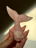 Rose Quartz Whale (Mermaid) Tail E