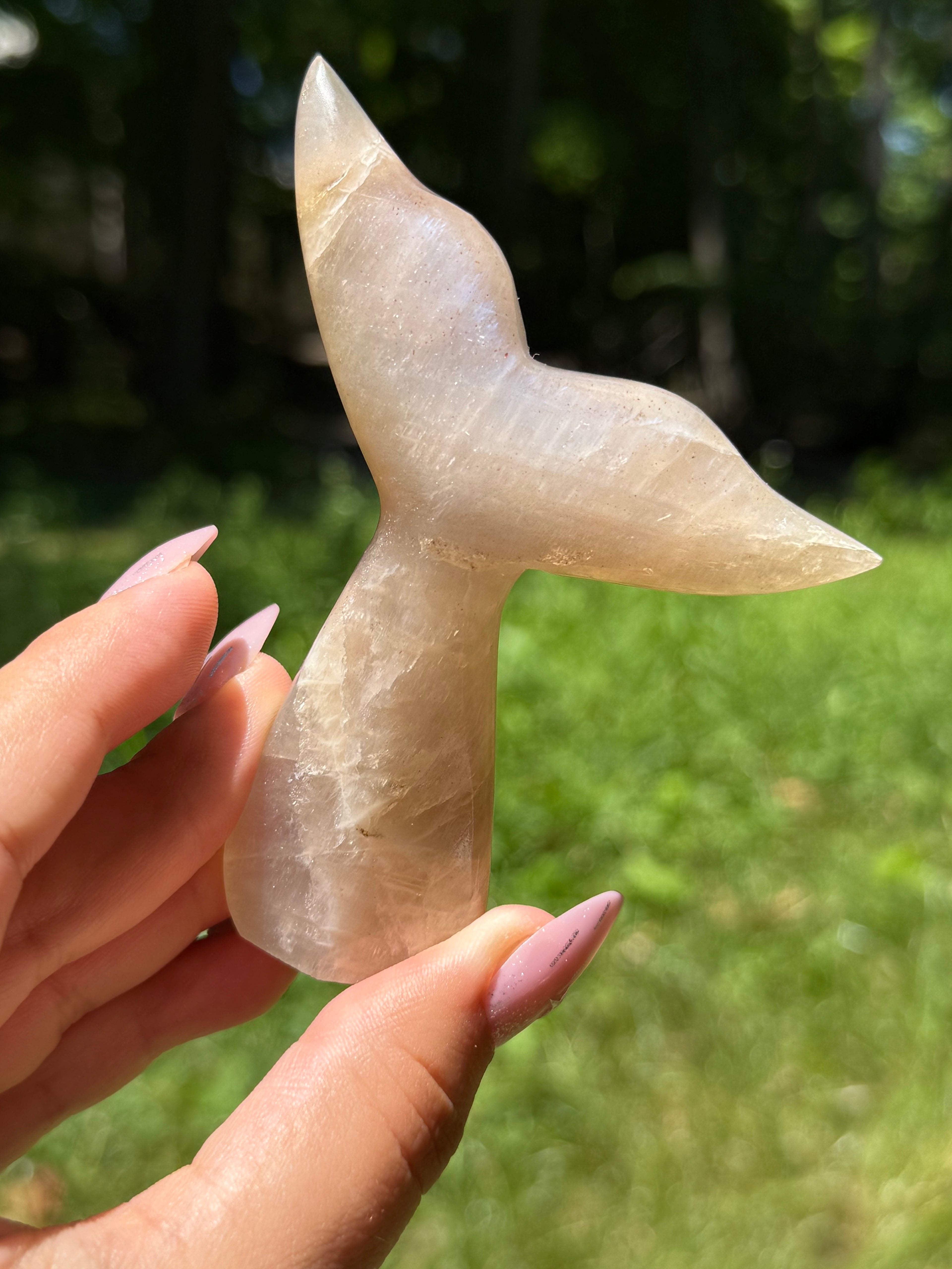 Tanzanian Moonstone Whale (Mermaid) Tail B
