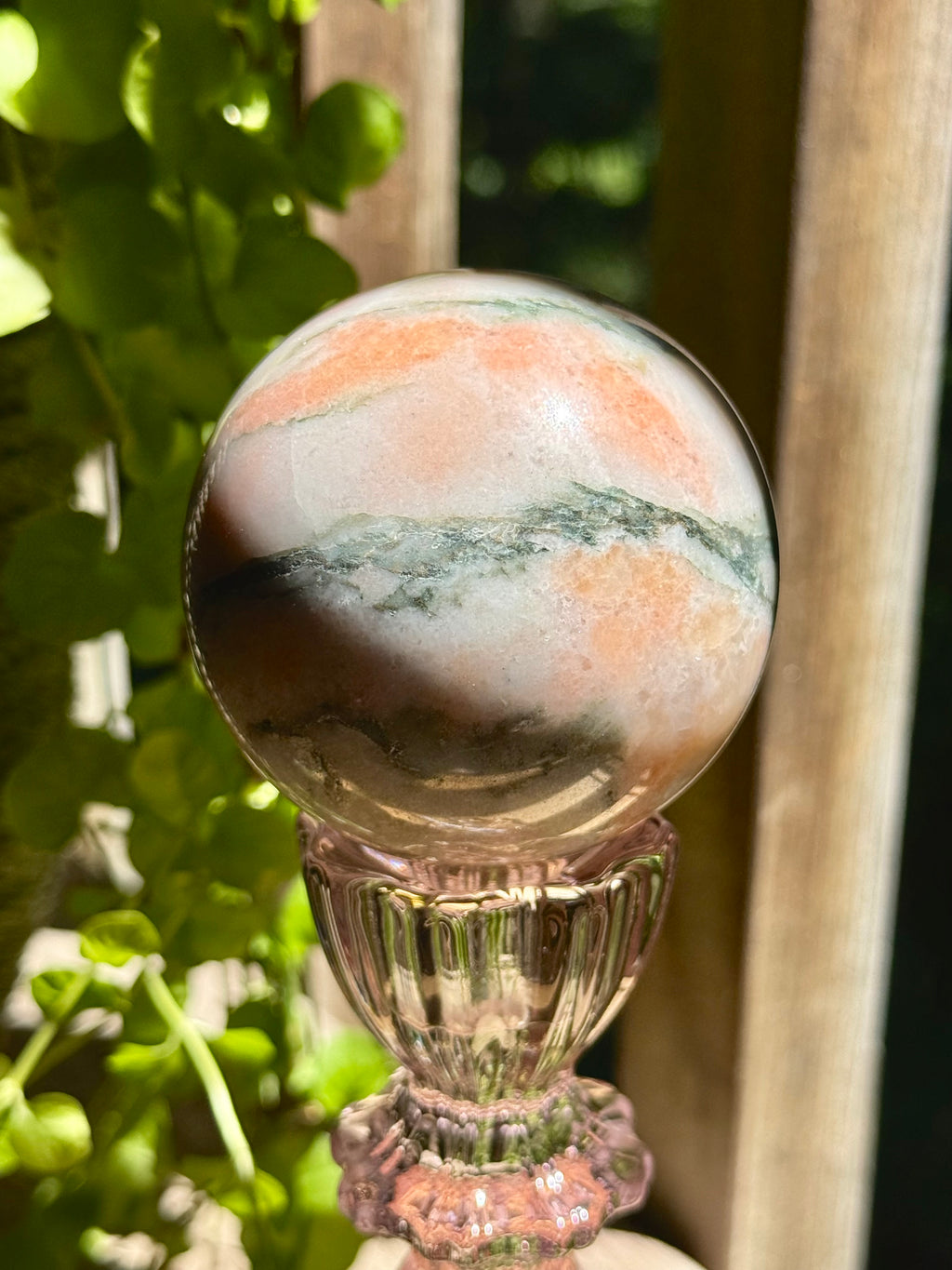 Pink Zebra Jasper Sphere