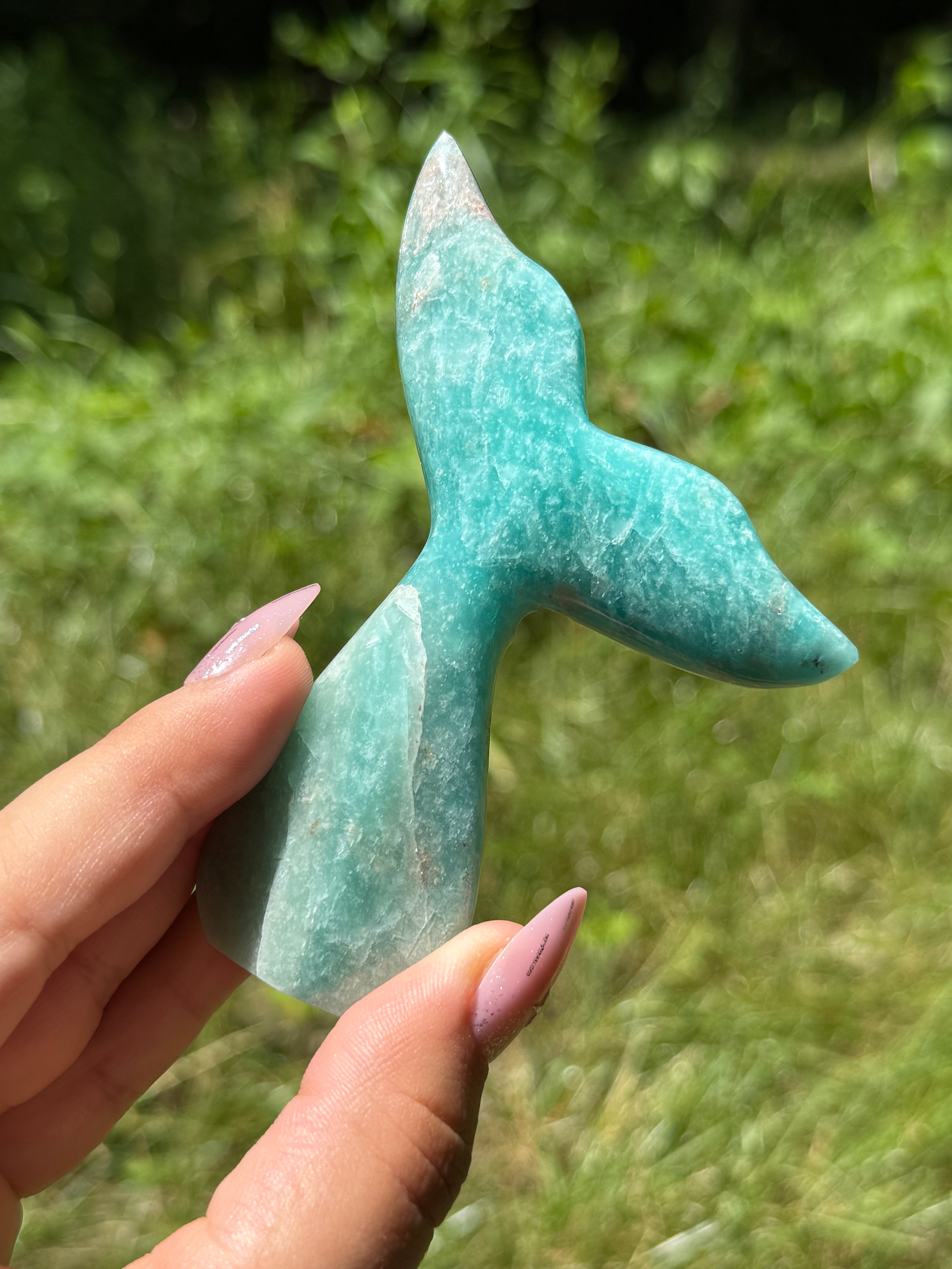 Amazonite Whale (Mermaid) Tail C