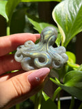 Labradorite Octopus Carving A