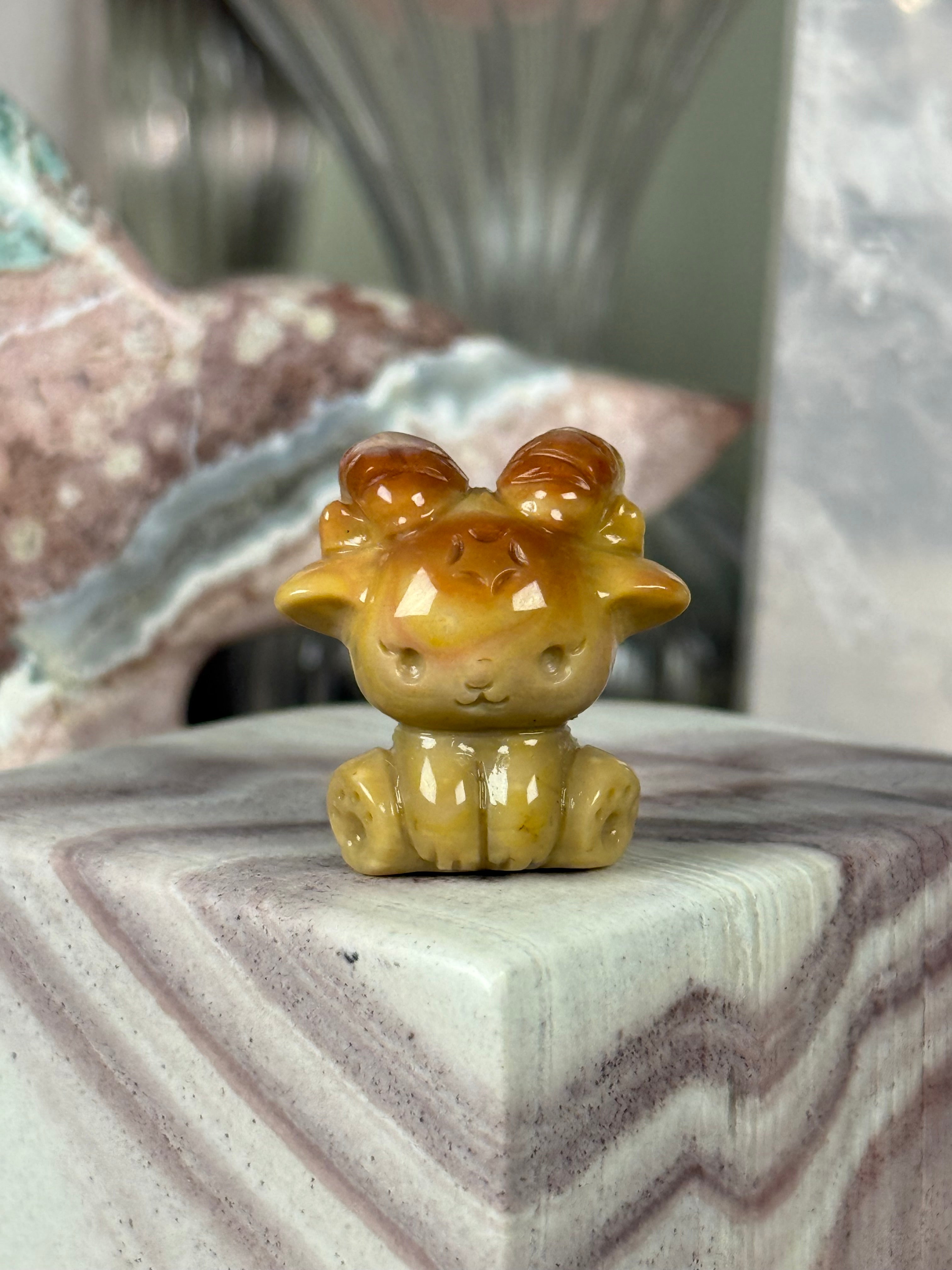 Alashan Agate Crystal Artisan Carving Goat ♡Choose Your Option♡