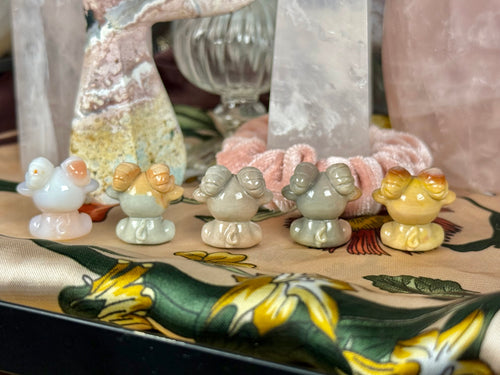Alashan Agate Crystal Artisan Carving Goat ♡Choose Your Option♡