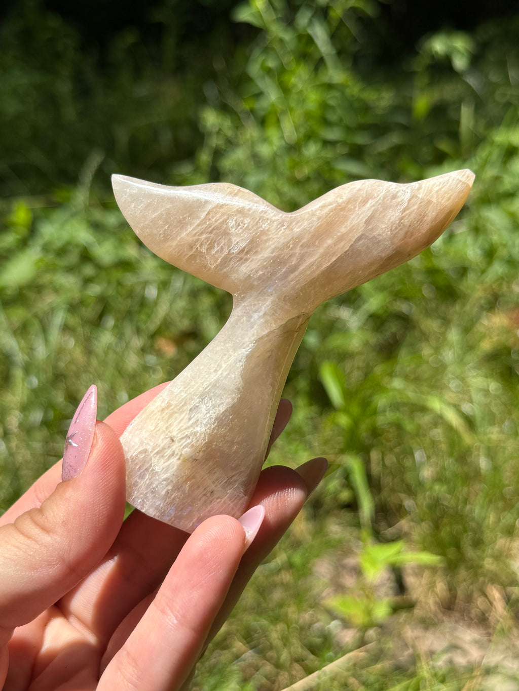 Tanzanian Moonstone Whale (Mermaid) Tail A