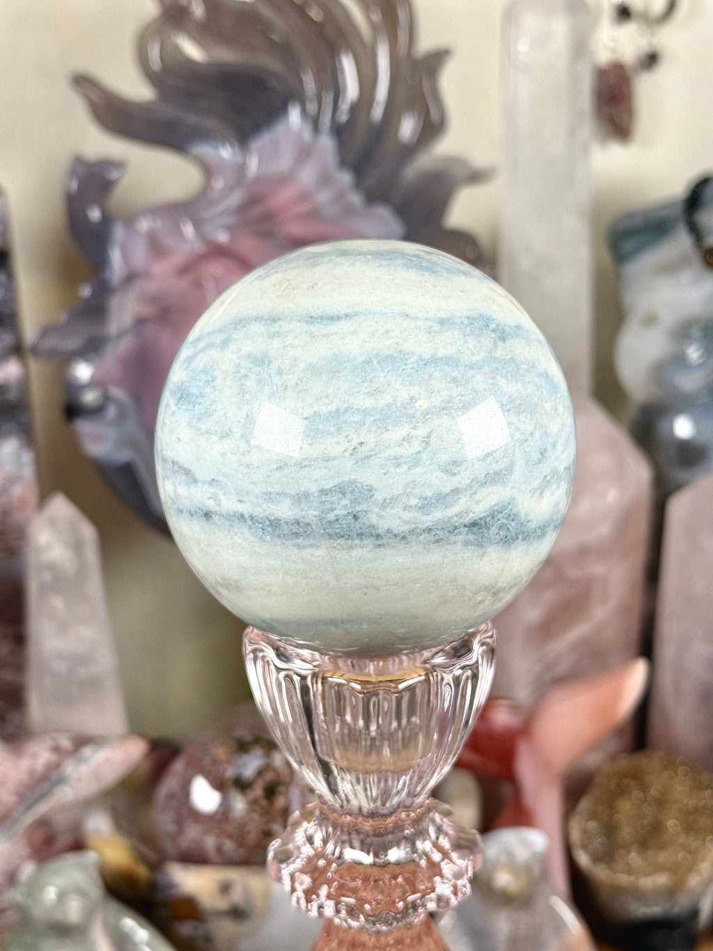 Dreamy Blue Calcite Sphere C
