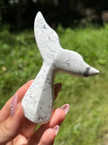 Howlite Whale (Mermaid) Tail D