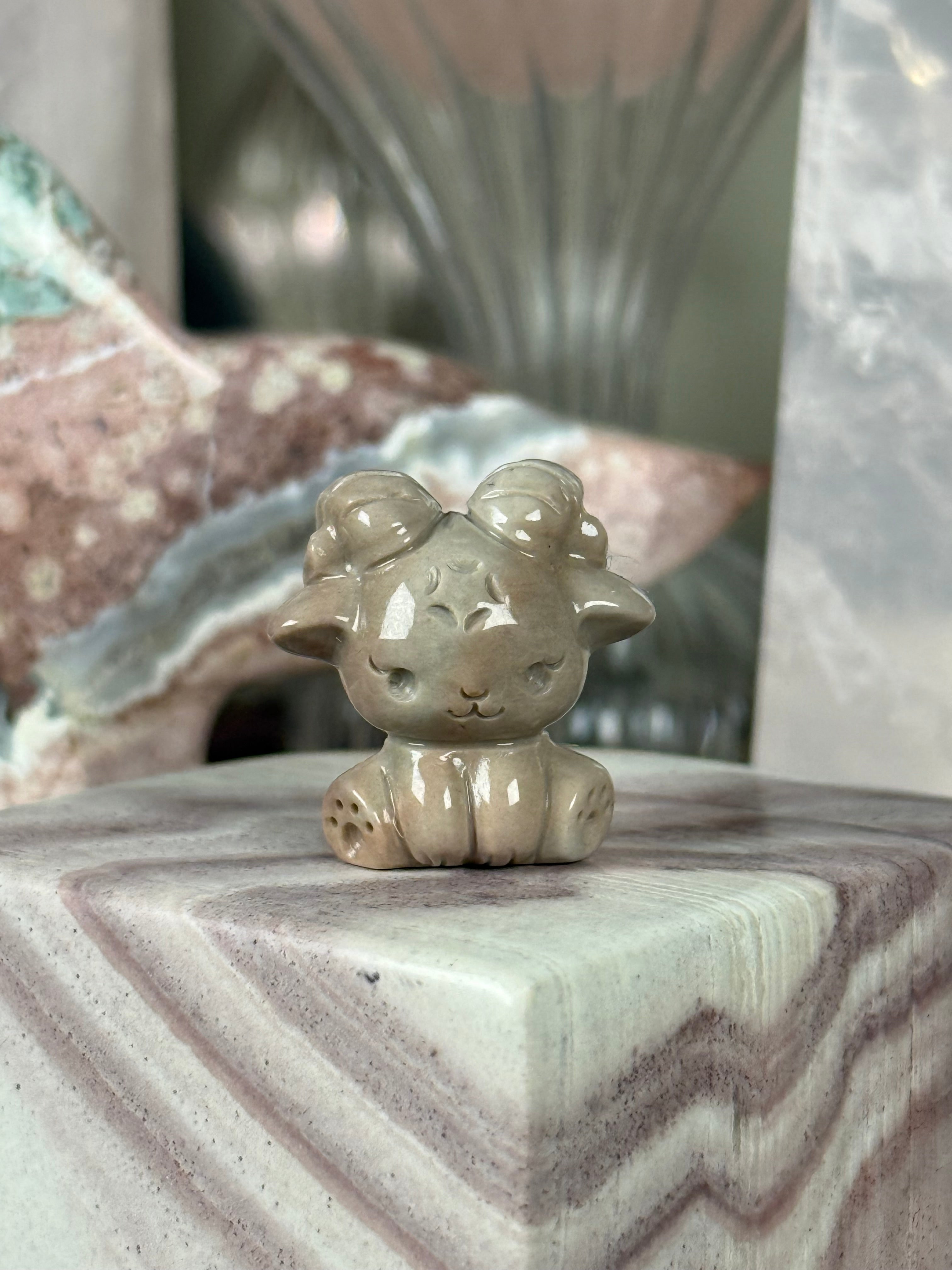 Alashan Agate Crystal Artisan Carving Goat ♡Choose Your Option♡
