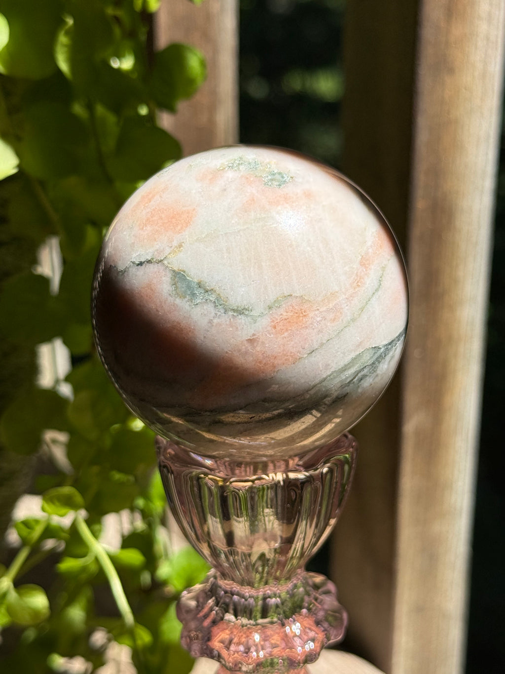 Pink Zebra Jasper Sphere