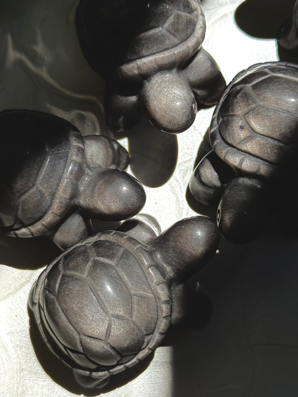 Silver Sheen Obsidian Turtle Carving ♡Intuitively Chosen♡