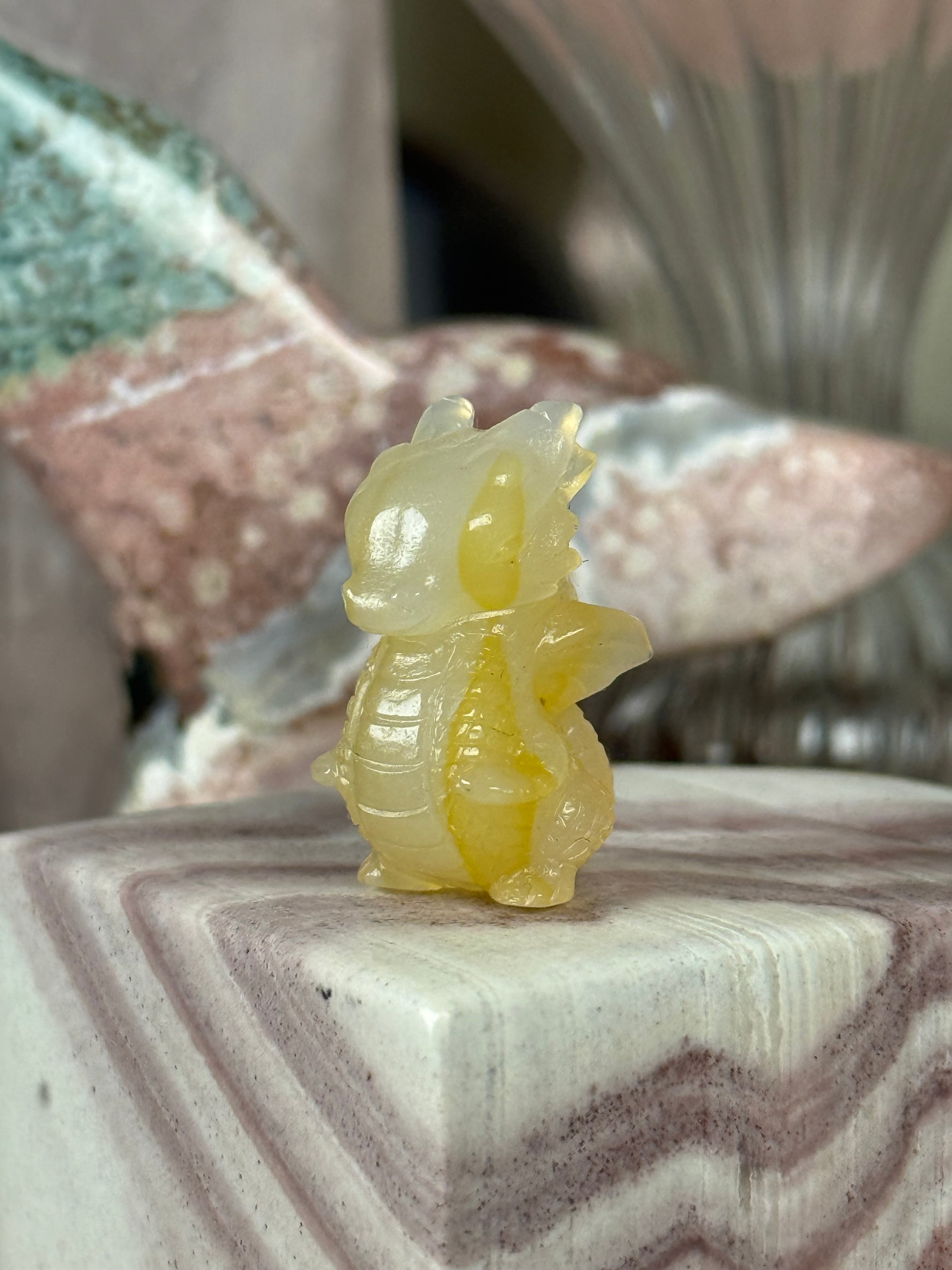 Alashan Agate Crystal Artisan Carving Baby Dragon ♡Choose Your Option♡
