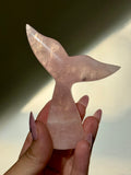 Rose Quartz Whale (Mermaid) Tail C