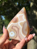Pink Jelly Agate Pastel Freeform Druzy