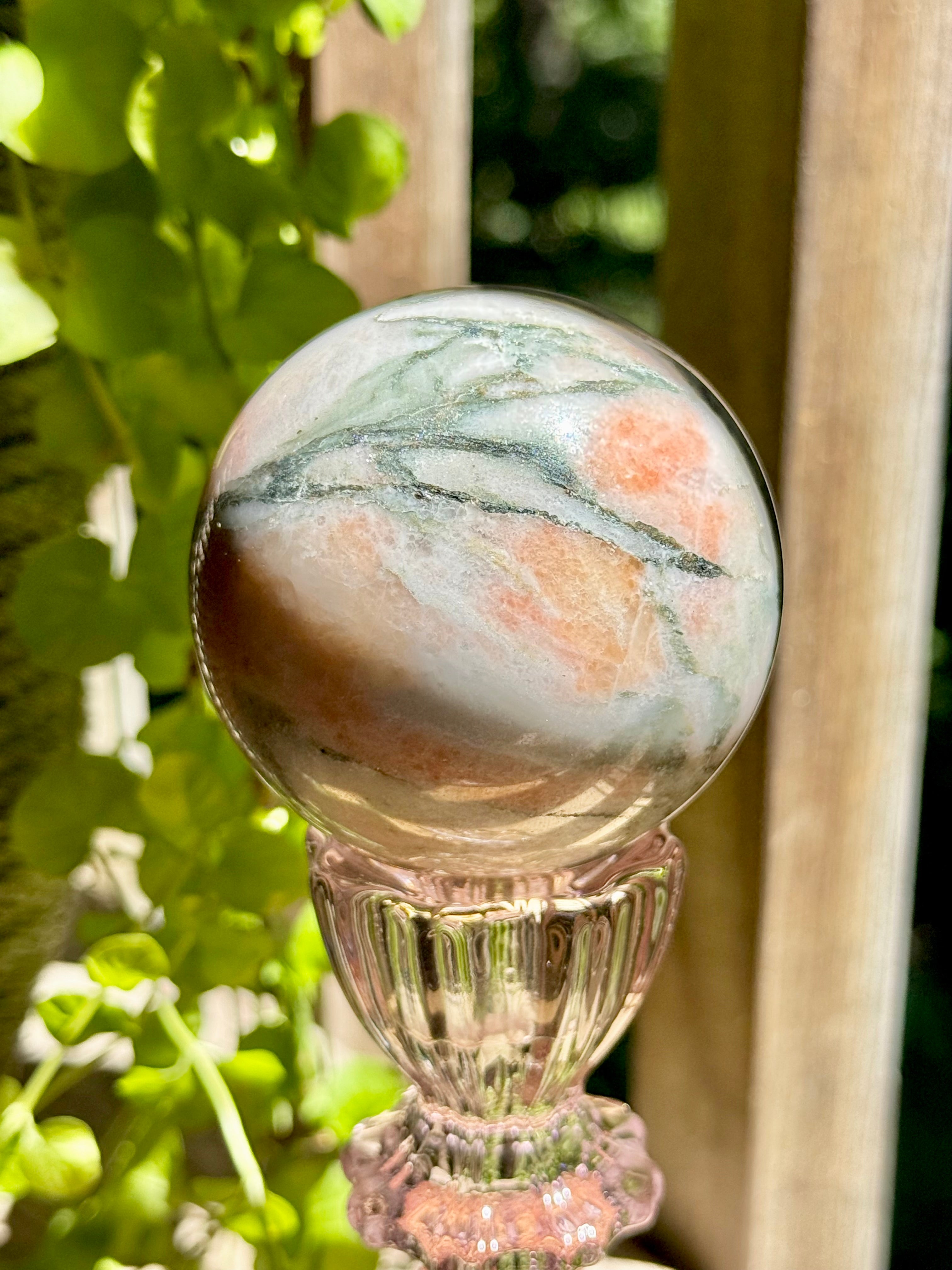Pink Zebra Jasper Sphere