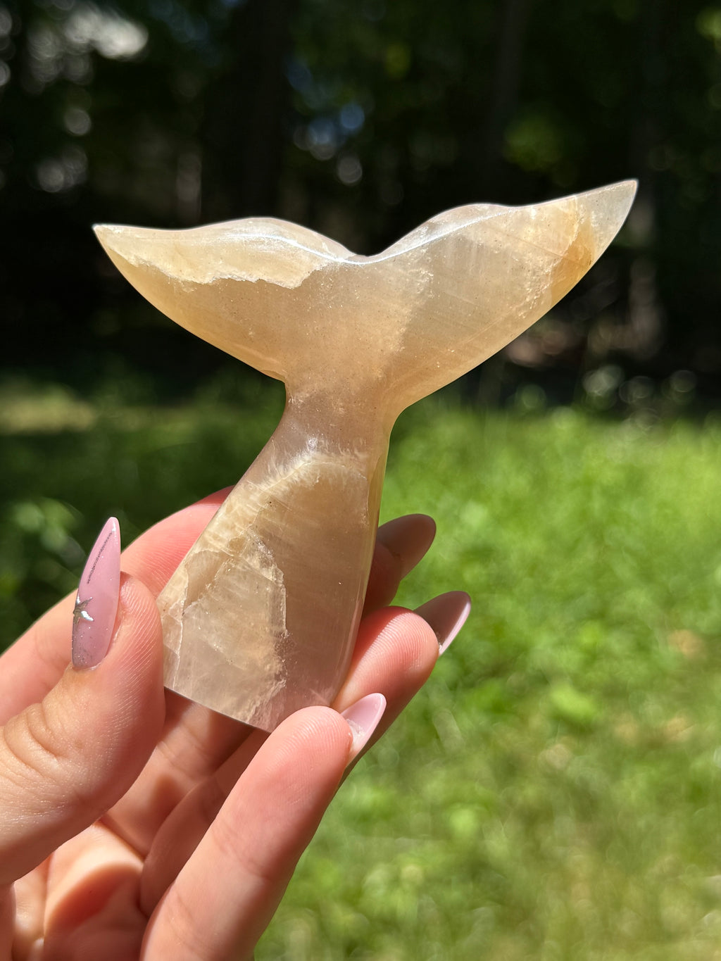 Tanzanian Moonstone Whale (Mermaid) Tail B