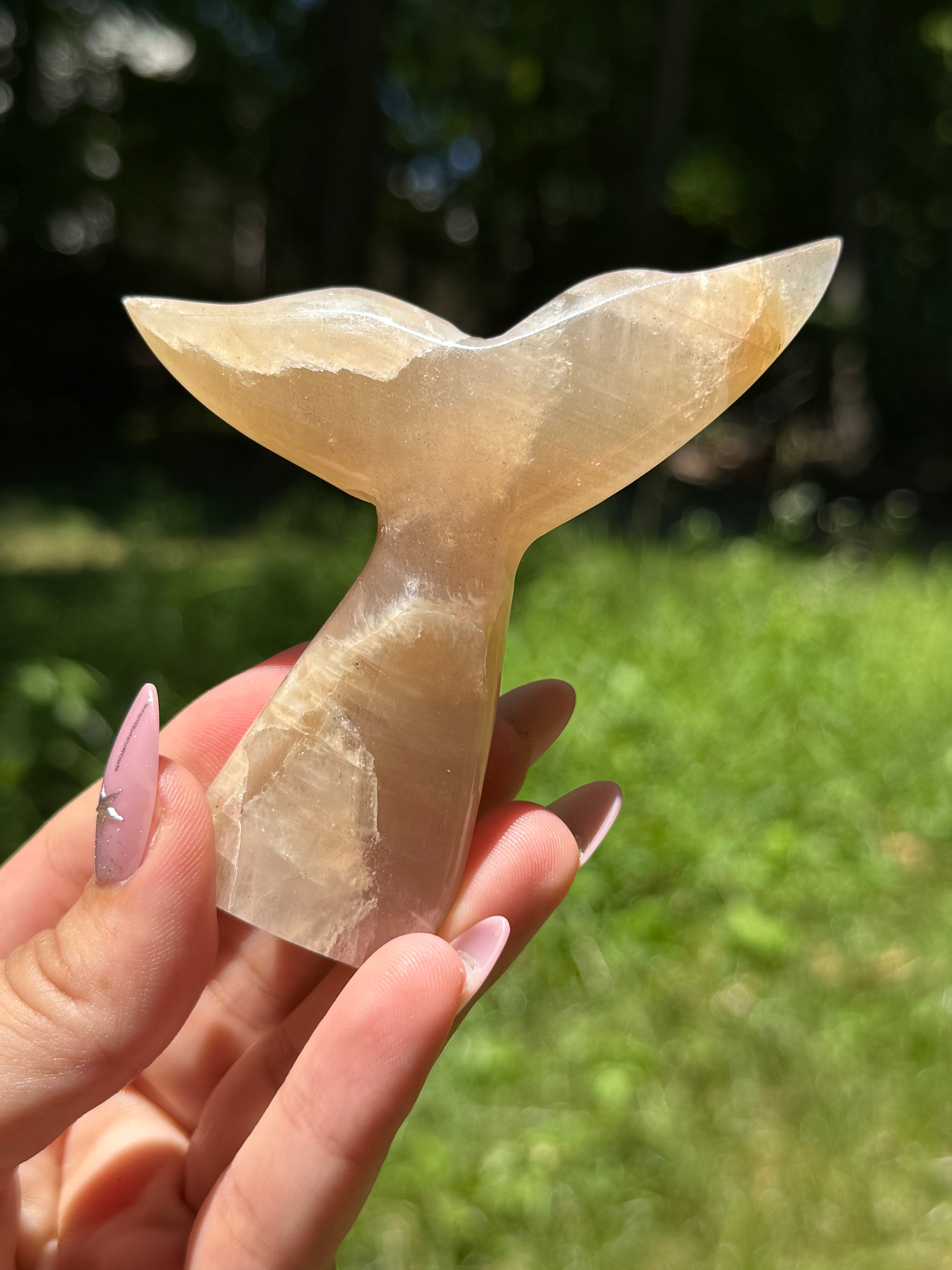 Tanzanian Moonstone Whale (Mermaid) Tail B