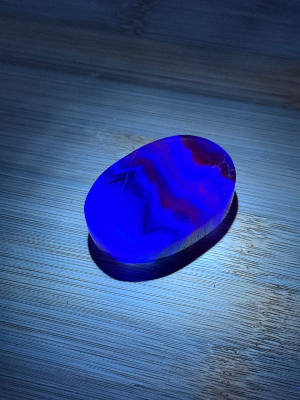 Black Rose Fluorite Palmstone E
