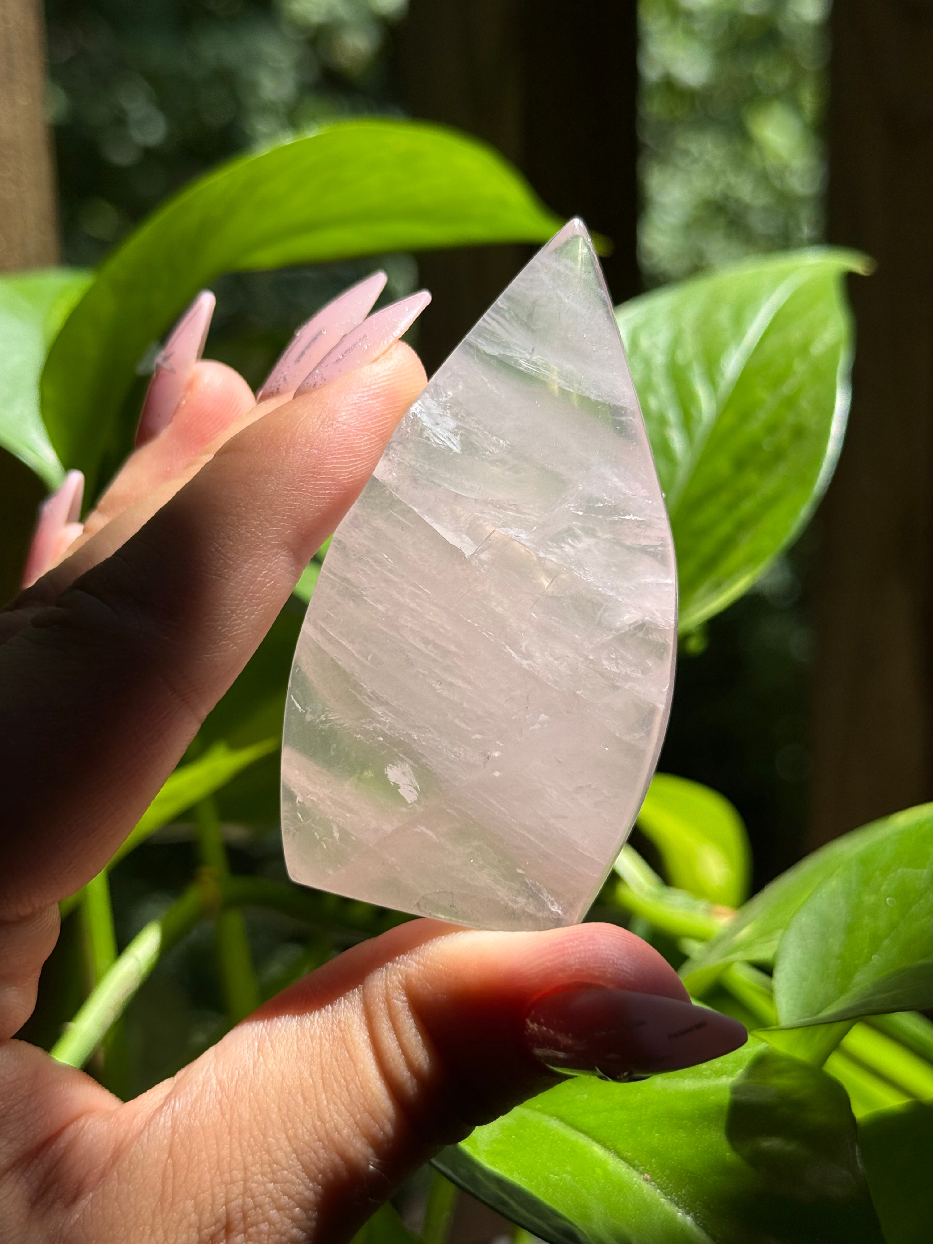 Rose Quartz Tear Drop Flame ♡Choose Your Option♡