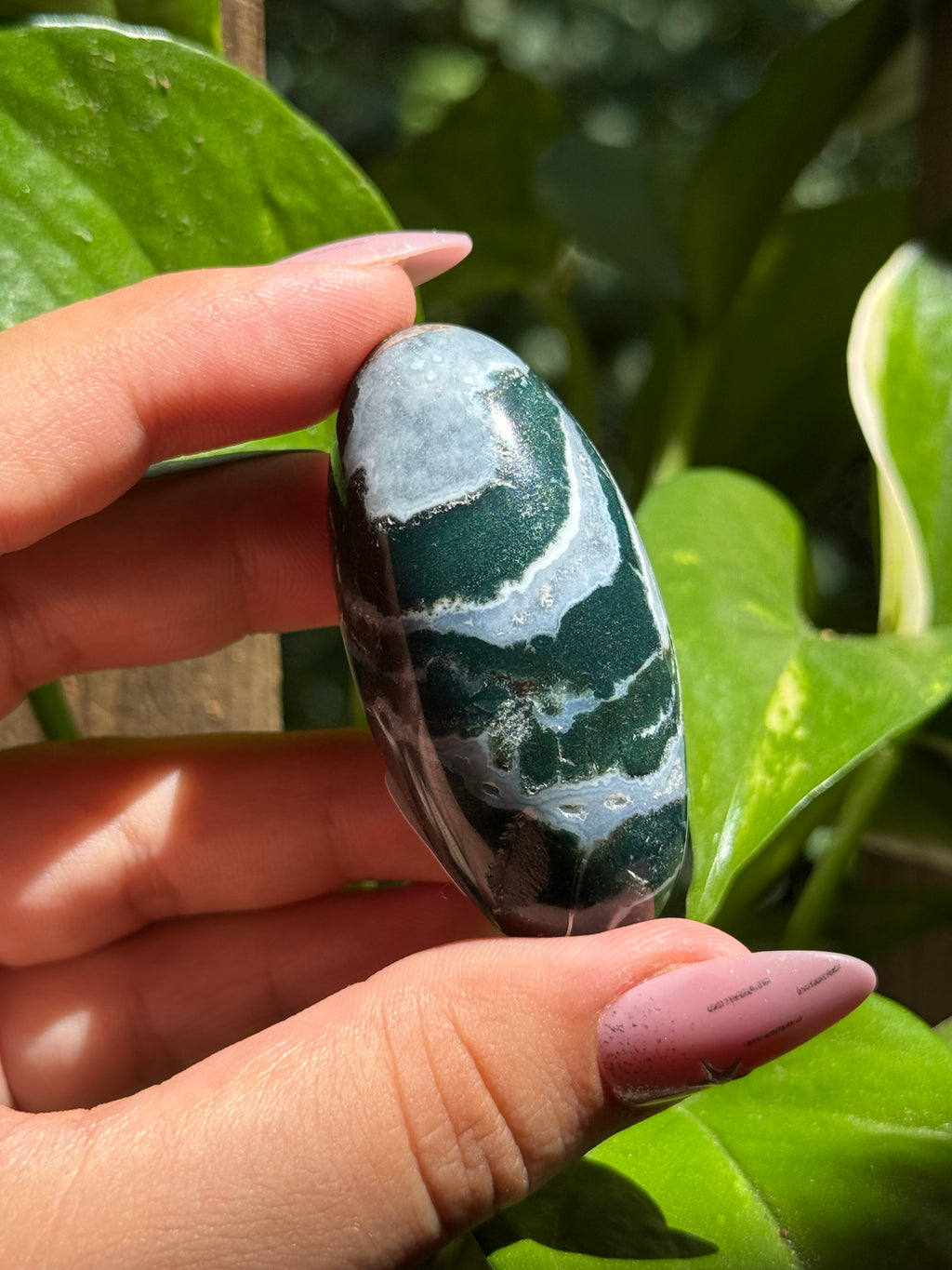 Green Sardonyx Shiva Lingam C
