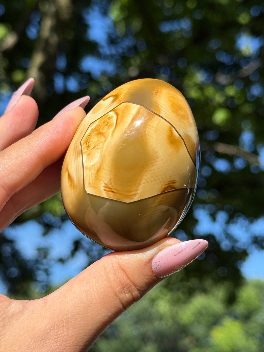 Orca Agate Freeform Palmstone
