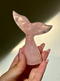 Rose Quartz Whale (Mermaid) Tail B