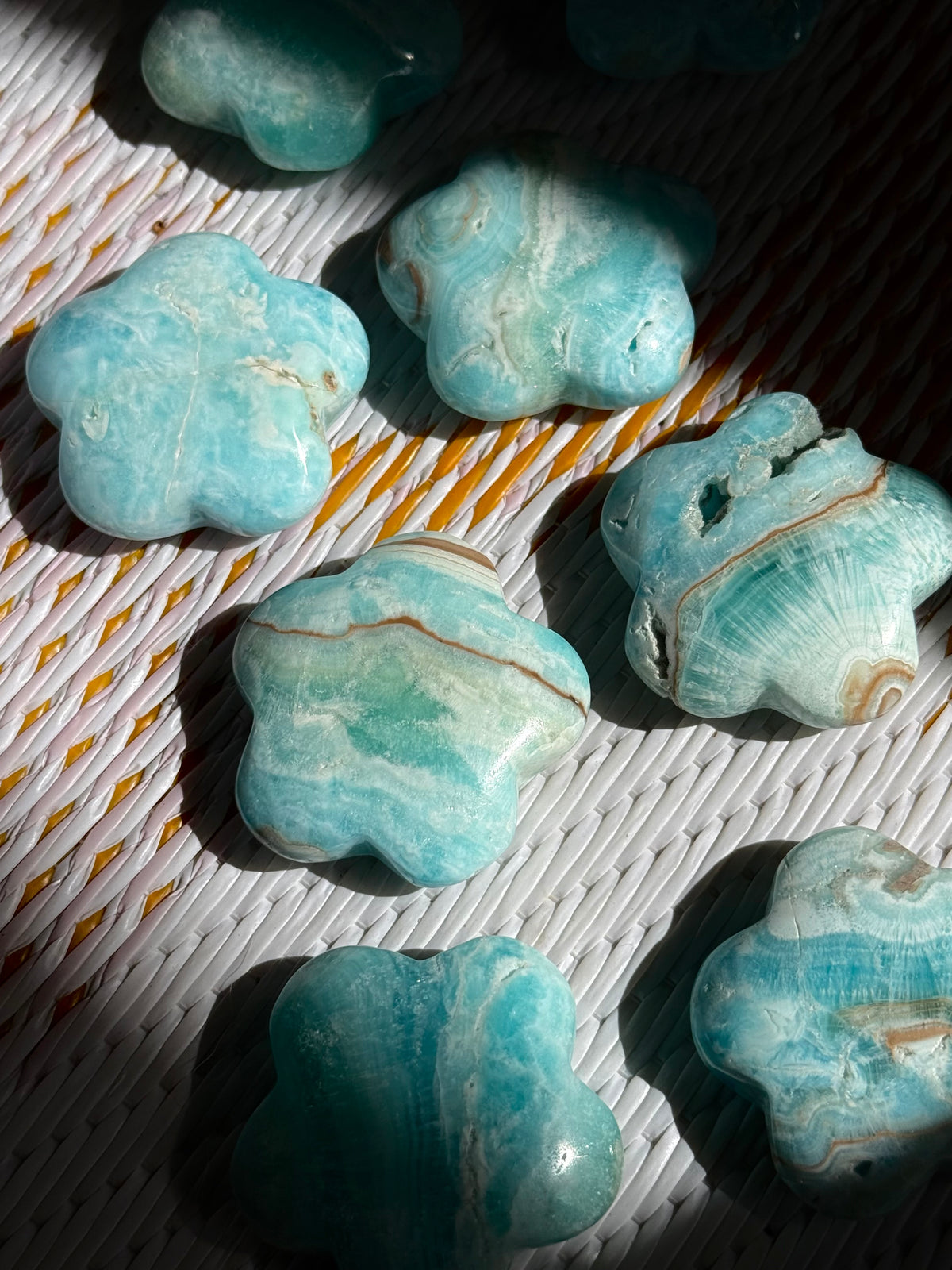 Blue Aragonite Flower Palmston