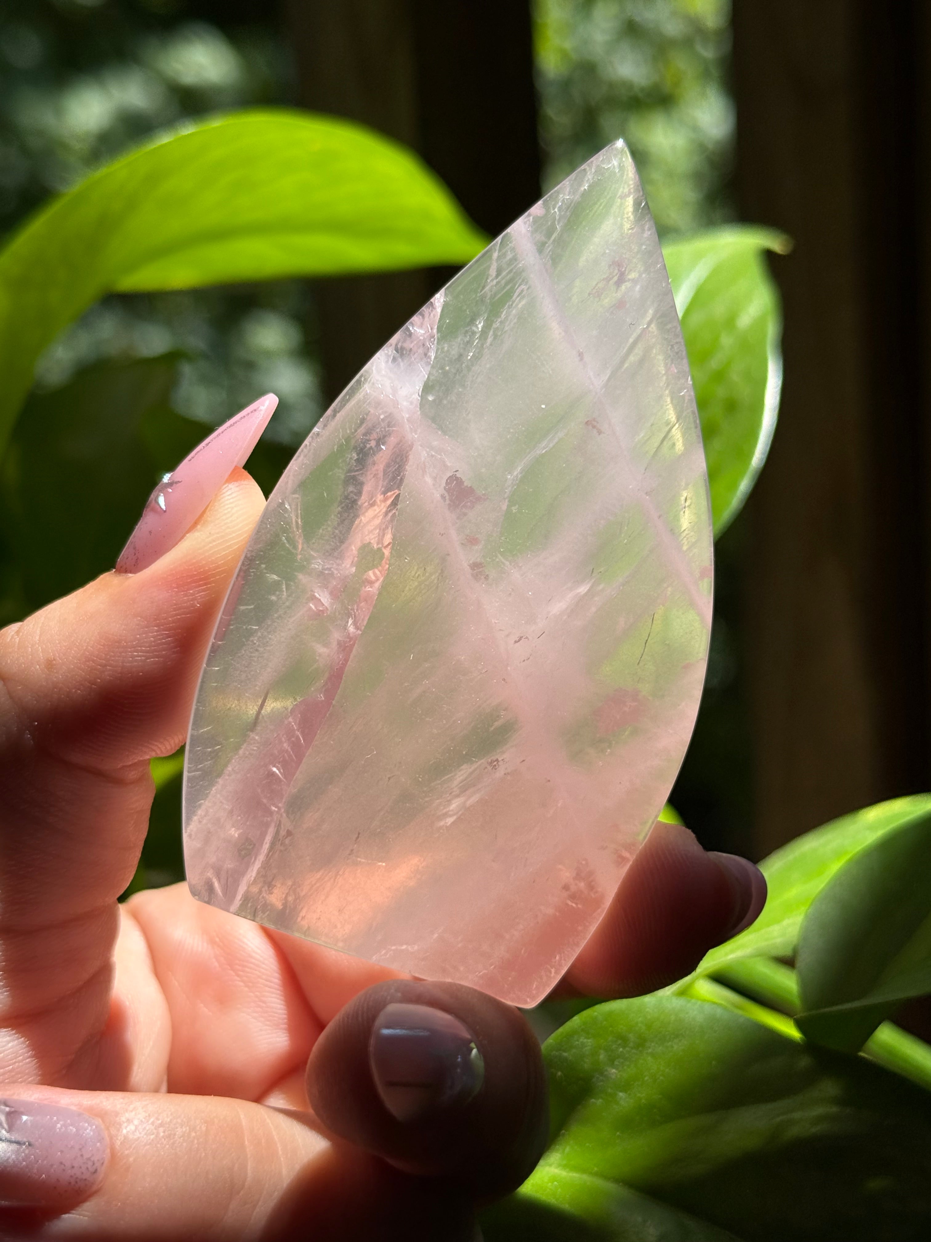 Rose Quartz Tear Drop Flame ♡Choose Your Option♡