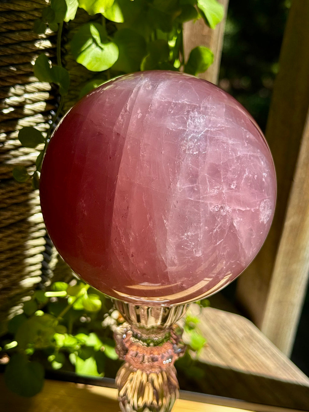 Rose Quartz Statement Piece Pyrite Shimmer 3.13lb