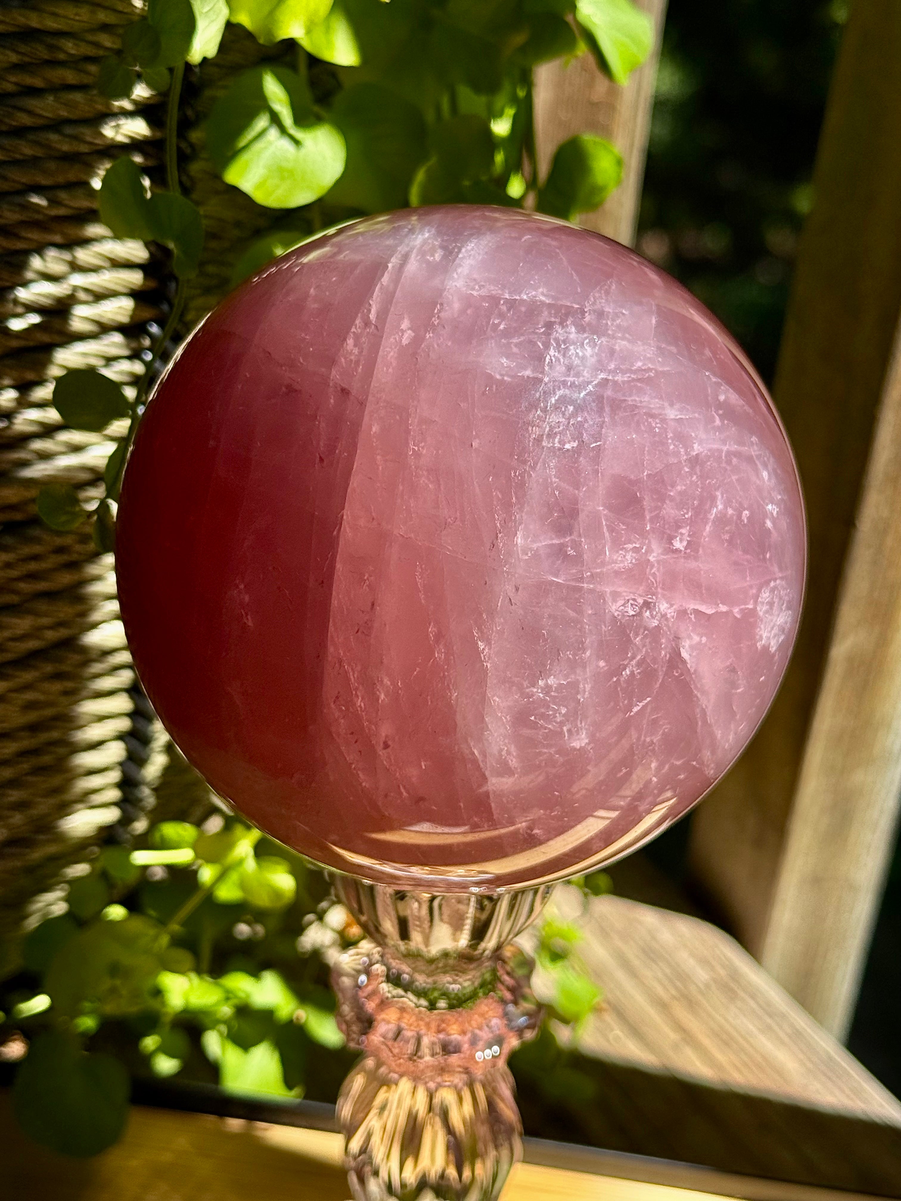 Rose Quartz Statement Piece Pyrite Shimmer 3.13lb