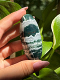 Green Sardonyx Shiva Lingam L