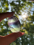 Black Rose Fluorite Palmstone E
