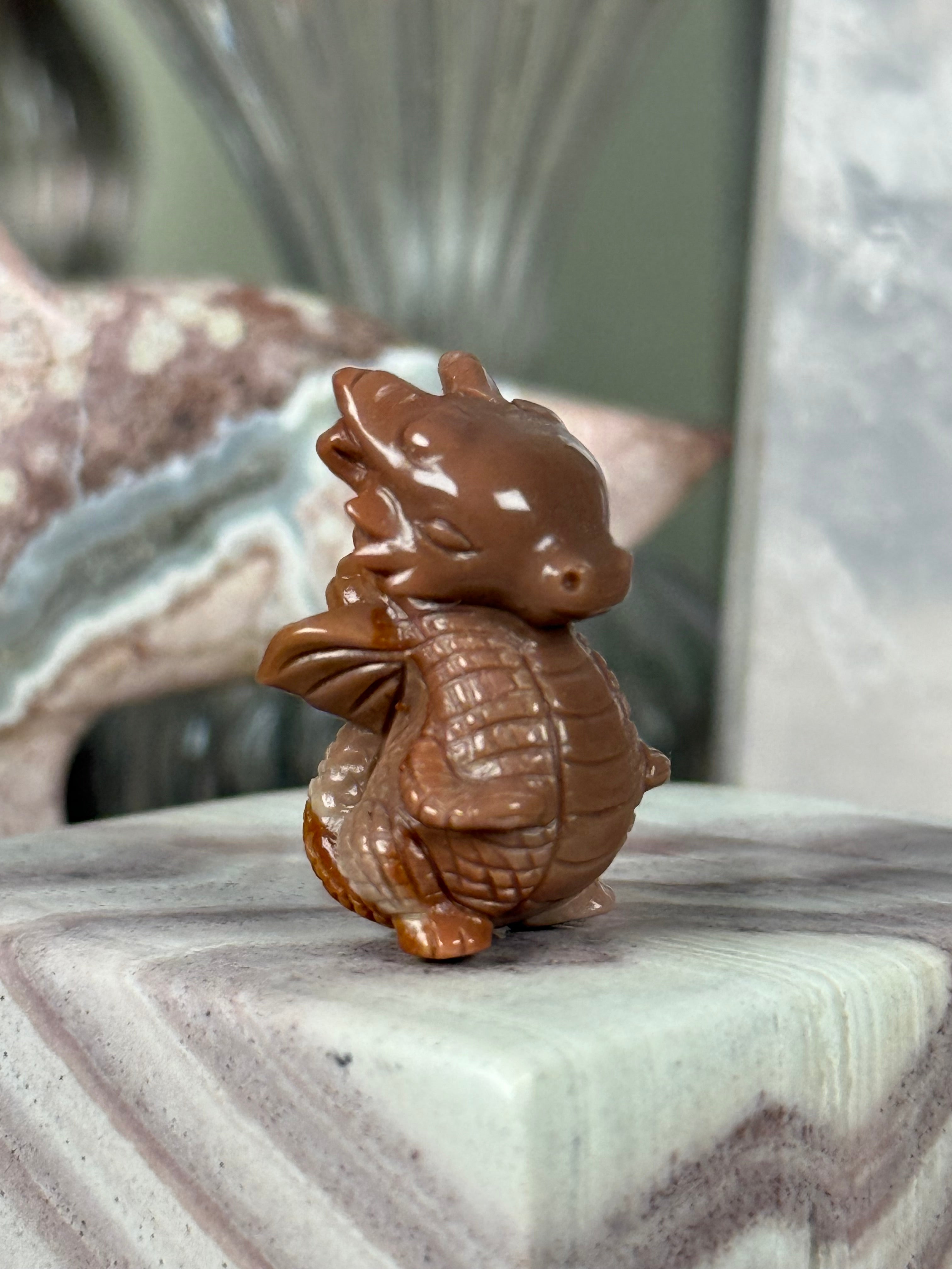 Alashan Agate Crystal Artisan Carving Baby Dragon ♡Choose Your Option♡