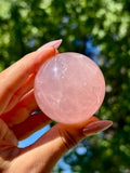 Star Rose Quartz Sphere Gemmy HQ C
