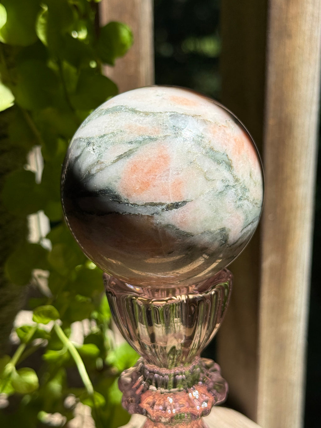 Pink Zebra Jasper Sphere