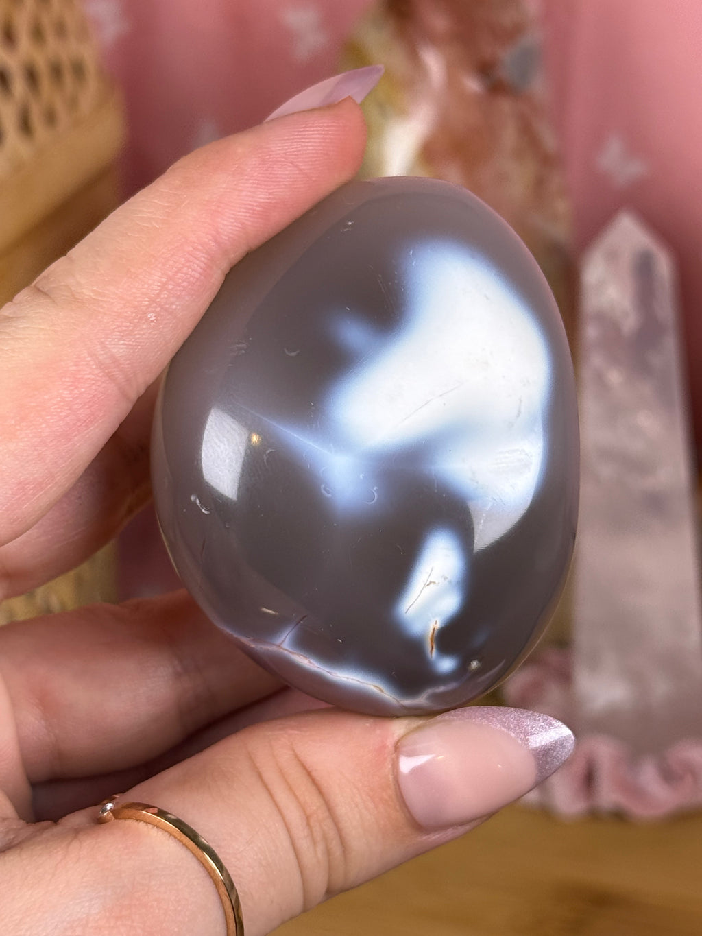 Orca Agate Freeform Palmstone Imperfect