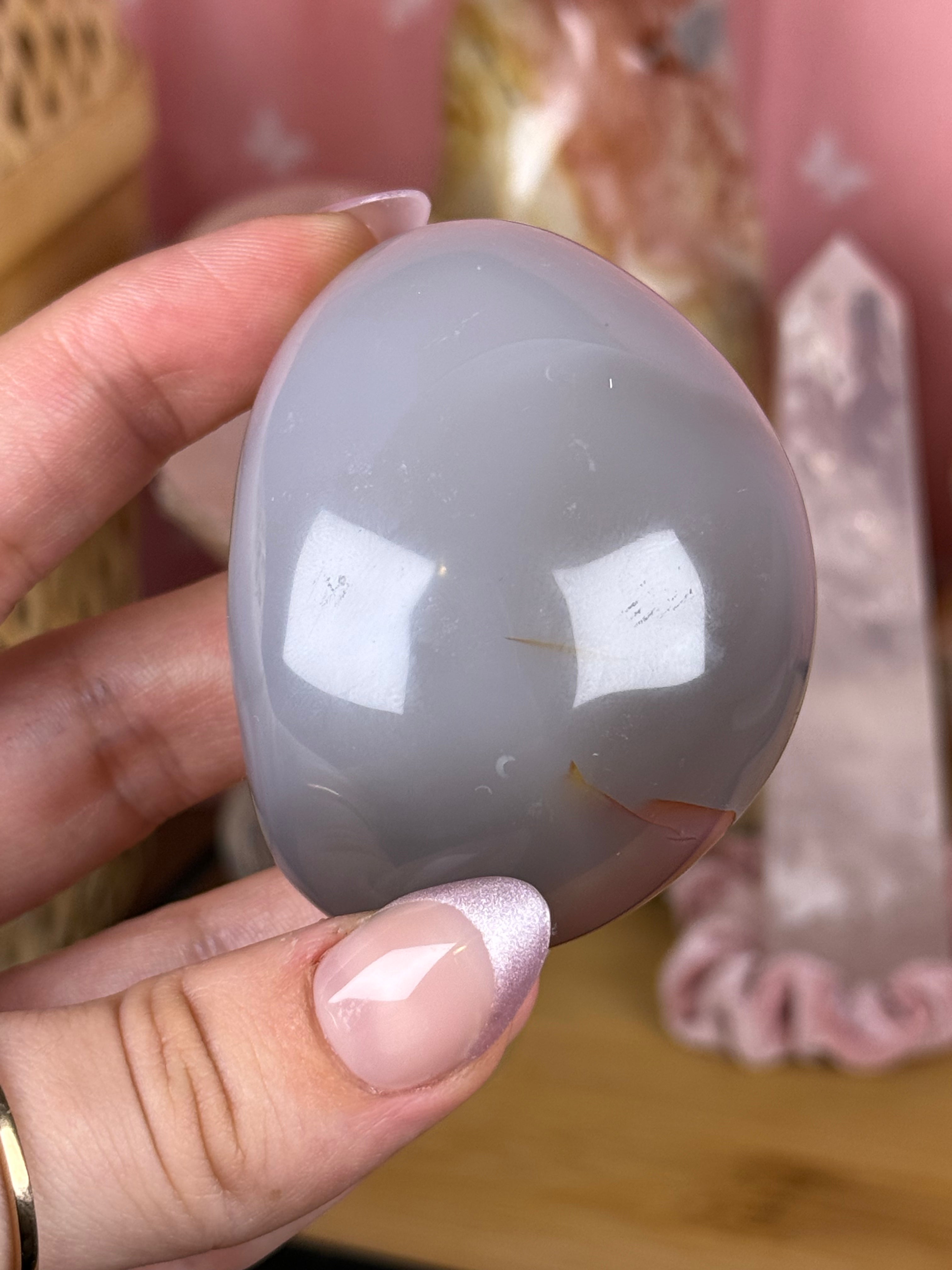Orca Agate Freeform Palmstone Imperfect