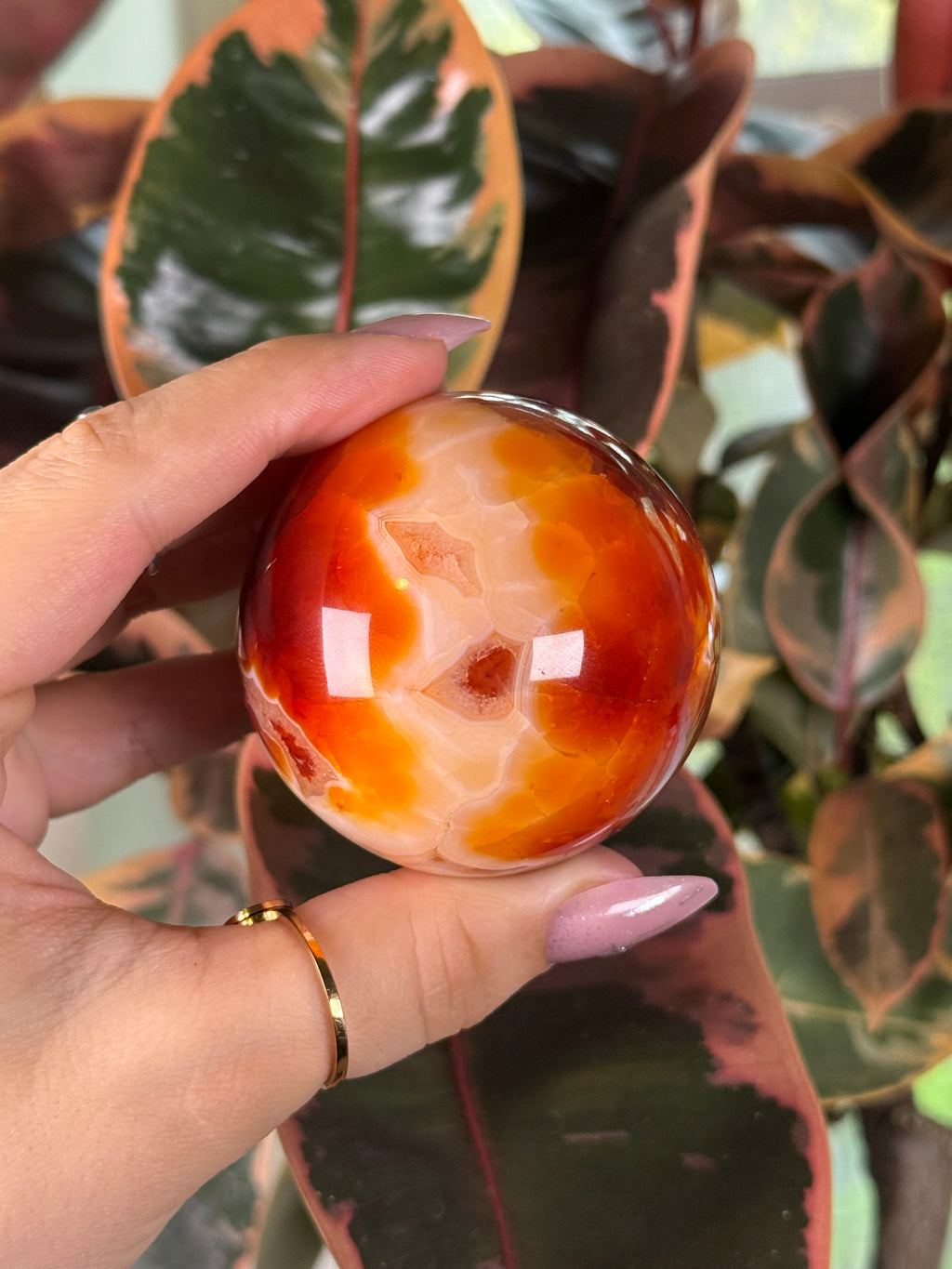 Carnelian Aura Sphere