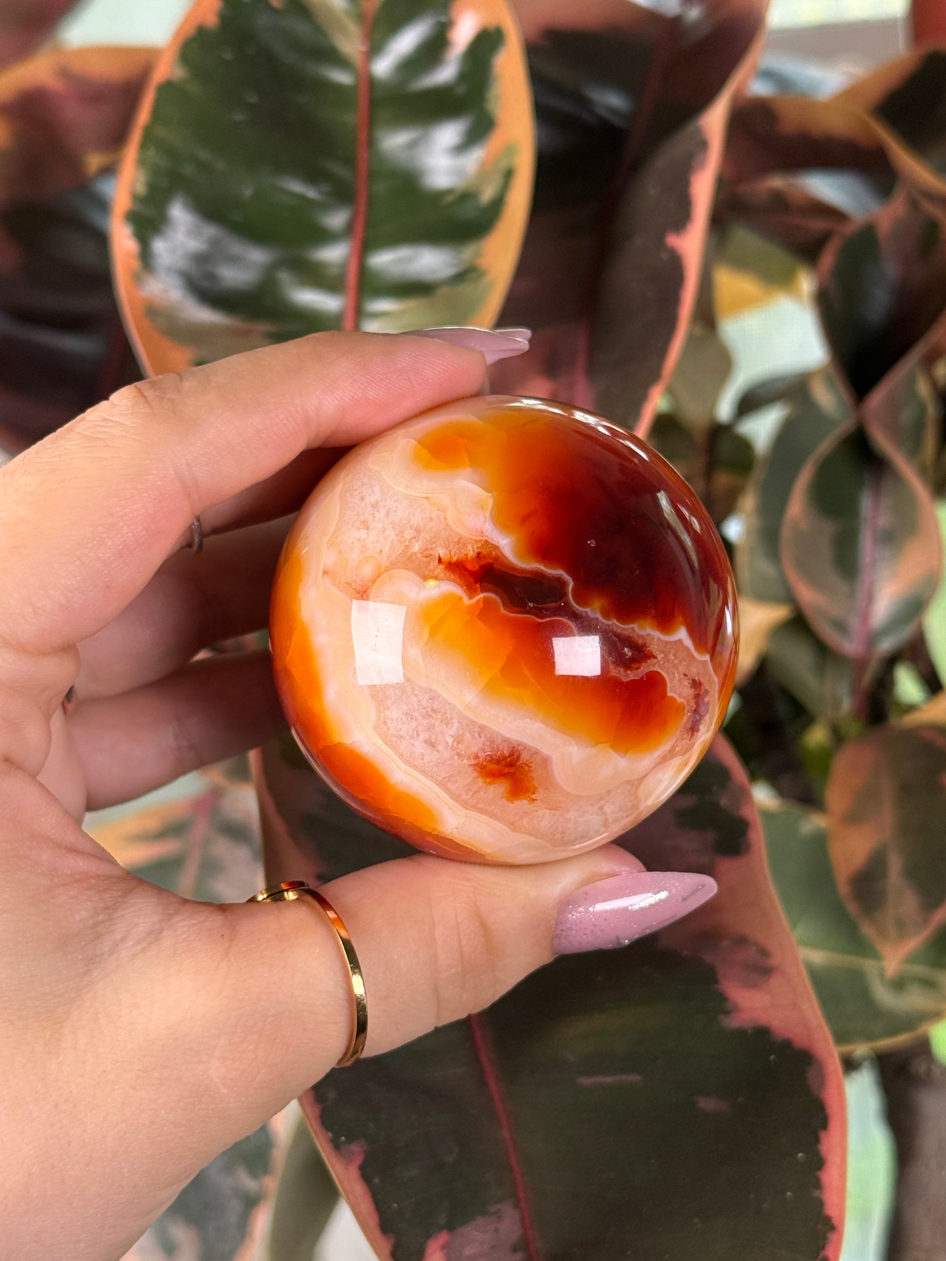 Carnelian Aura Sphere