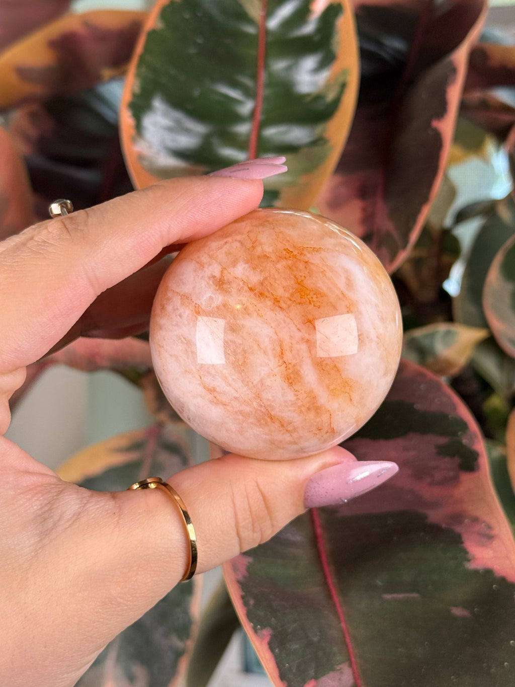Hematite "Fire" Quartz Sphere