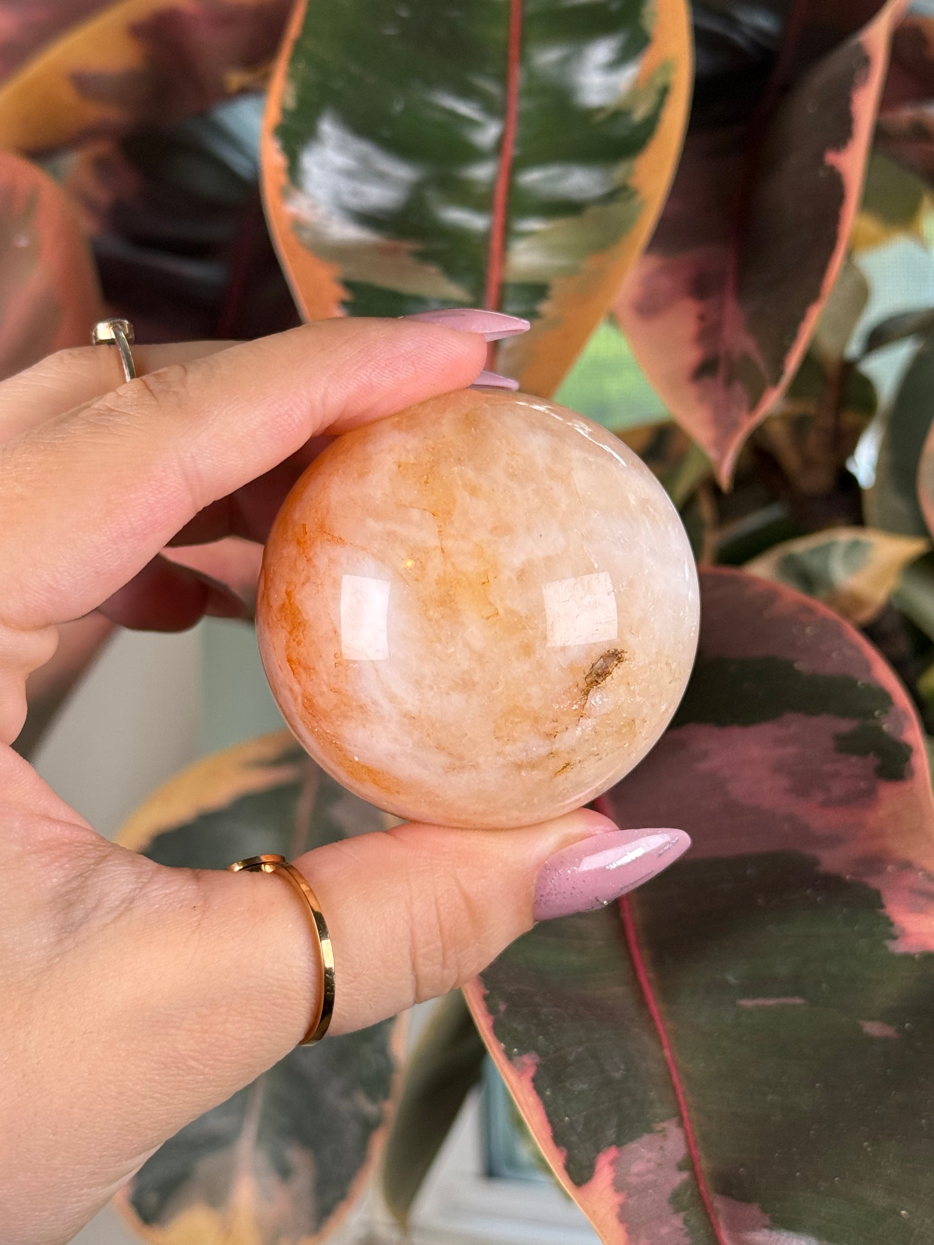 Hematite "Fire" Quartz Sphere