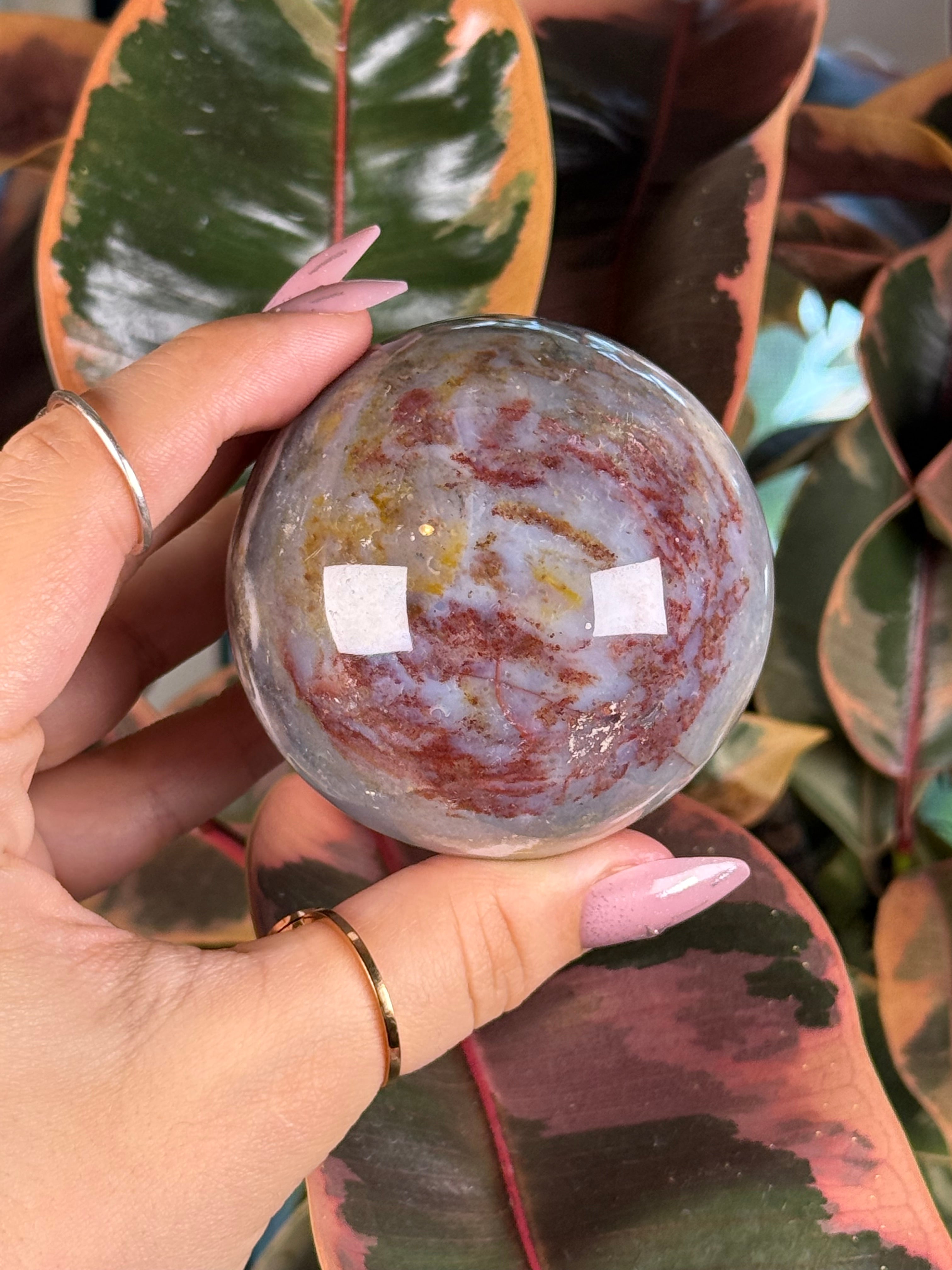 Sea Jasper | Moss Agate Sphere "Siren Depths"