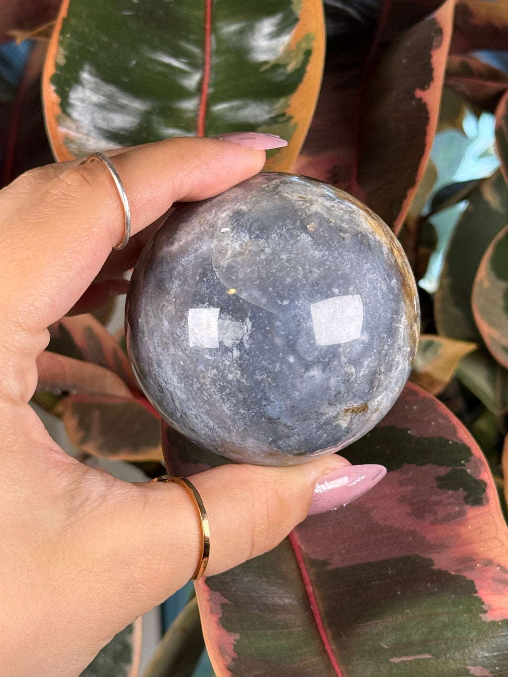 Sea Jasper | Moss Agate Sphere "Siren Depths"