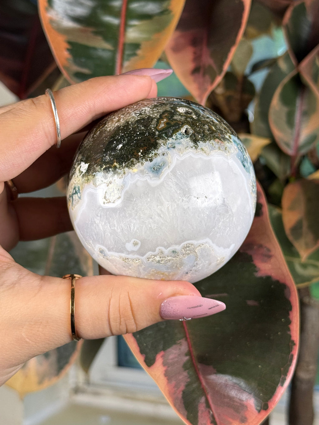Sea Jasper Sphere "Shiverpine"