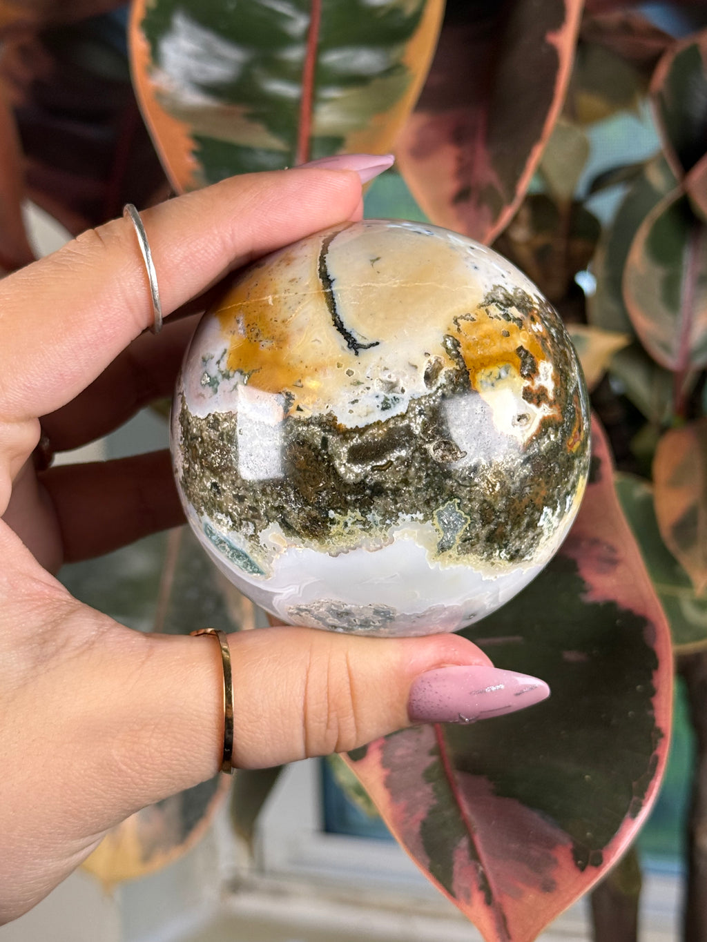 Sea Jasper Sphere "Shiverpine"