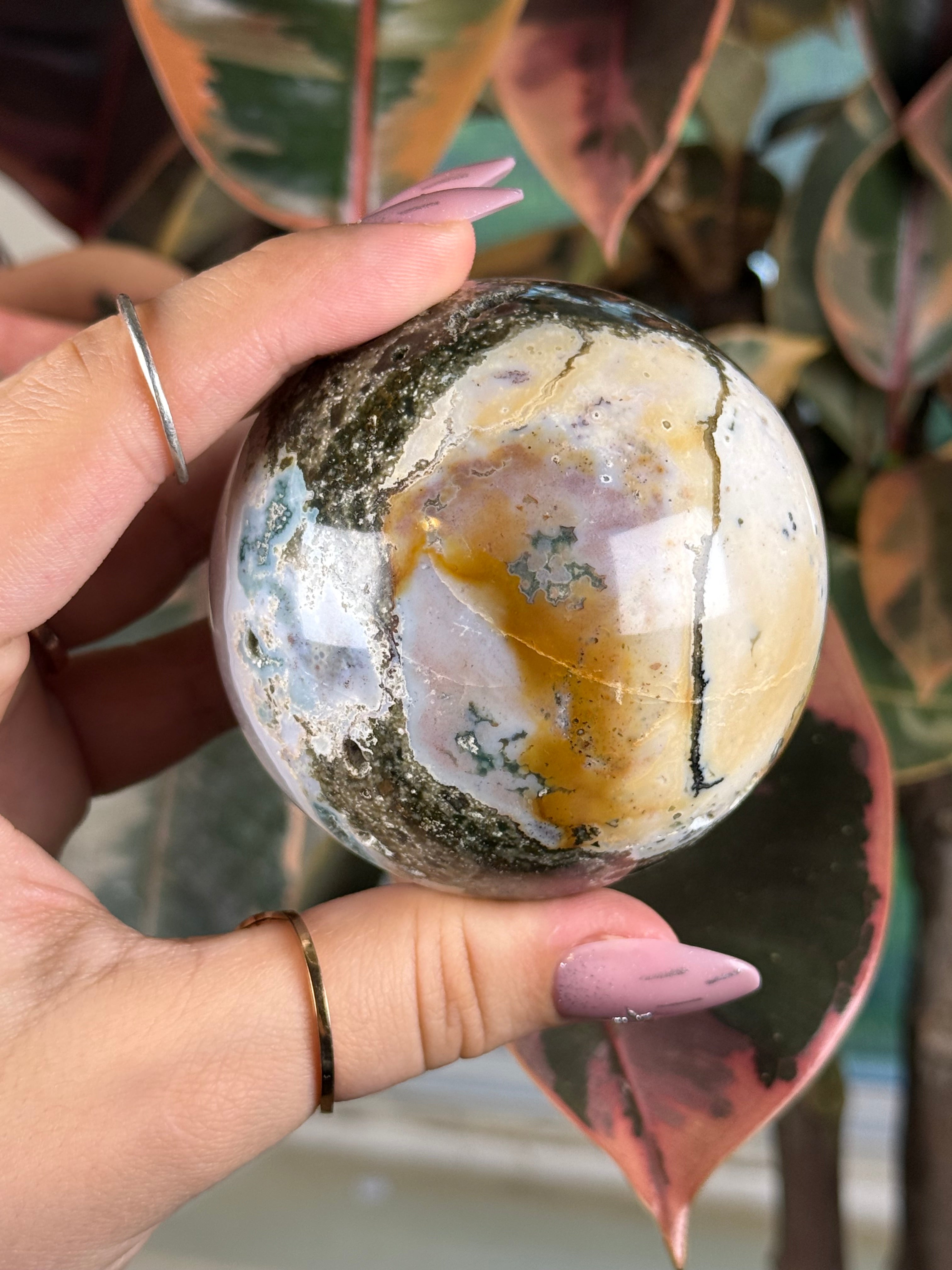 Sea Jasper Sphere "Shiverpine"