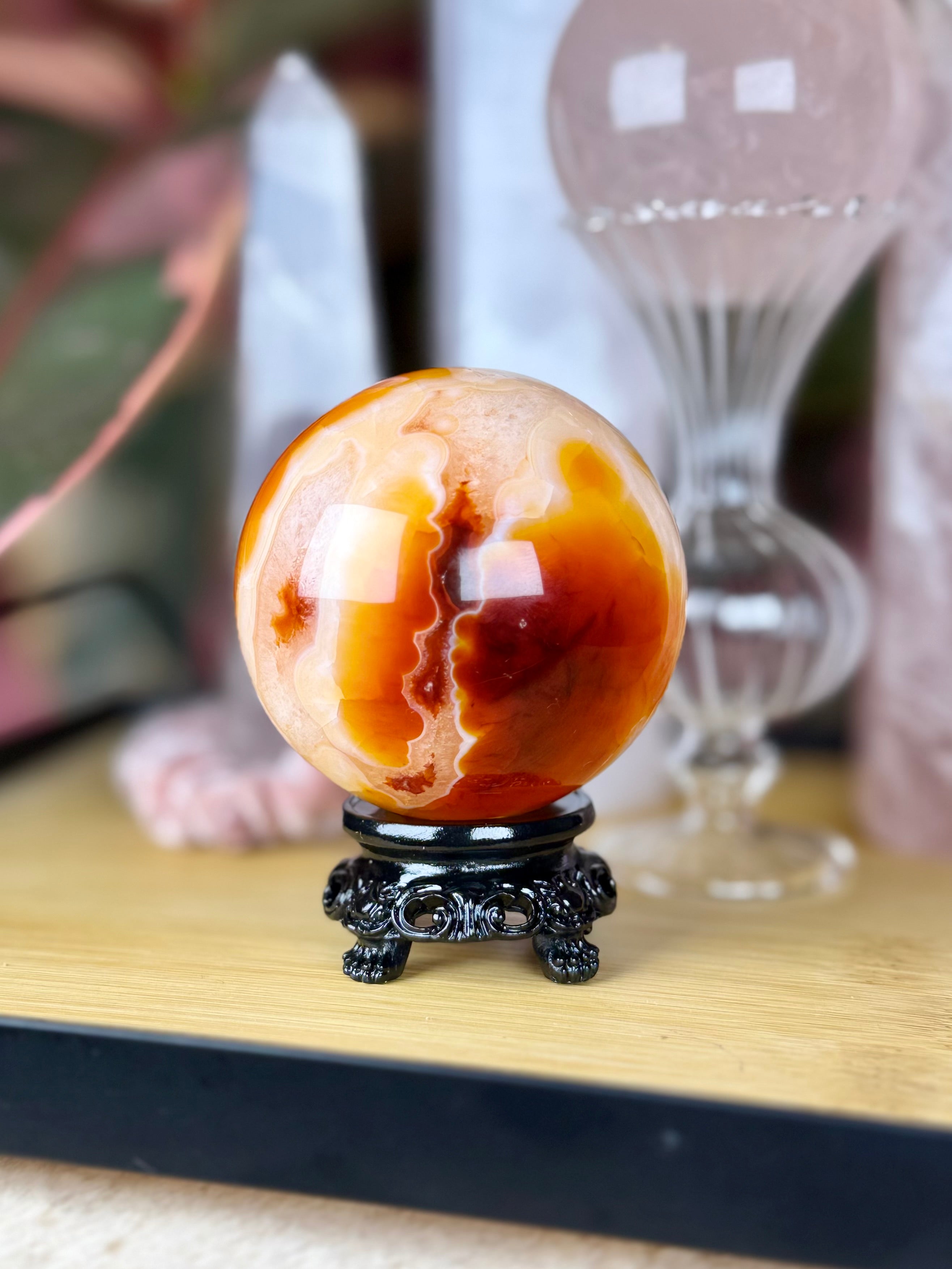 Carnelian Aura Sphere