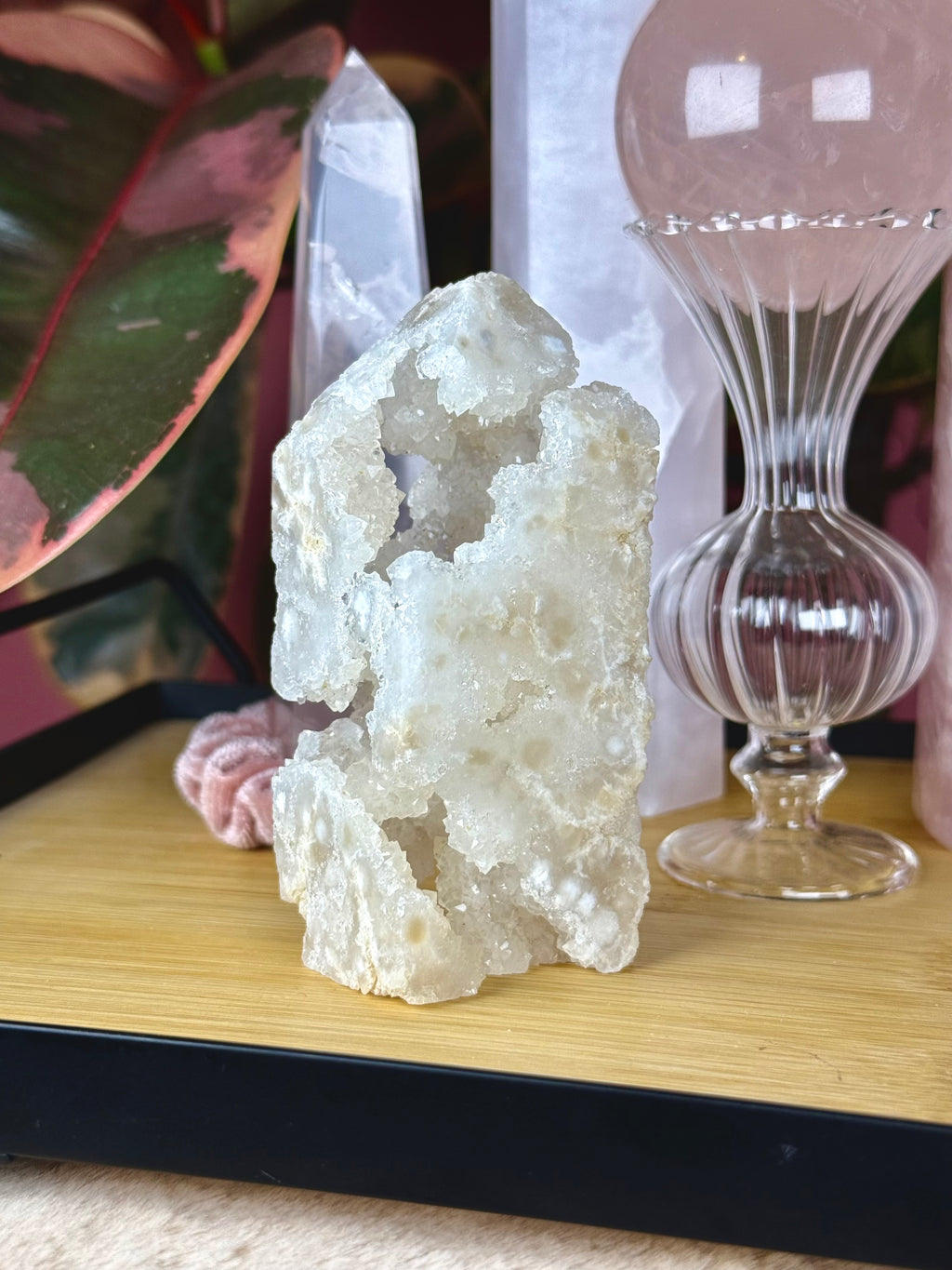Druzy Calcite | Quartz Obelisk "How The Hell Is She Alive?"
