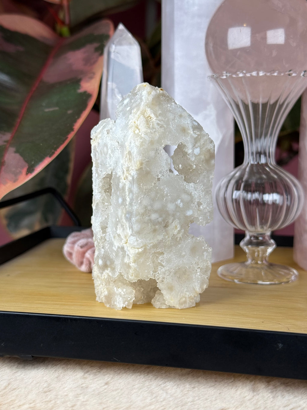 Druzy Calcite | Quartz Obelisk "How The Hell Is She Alive?"