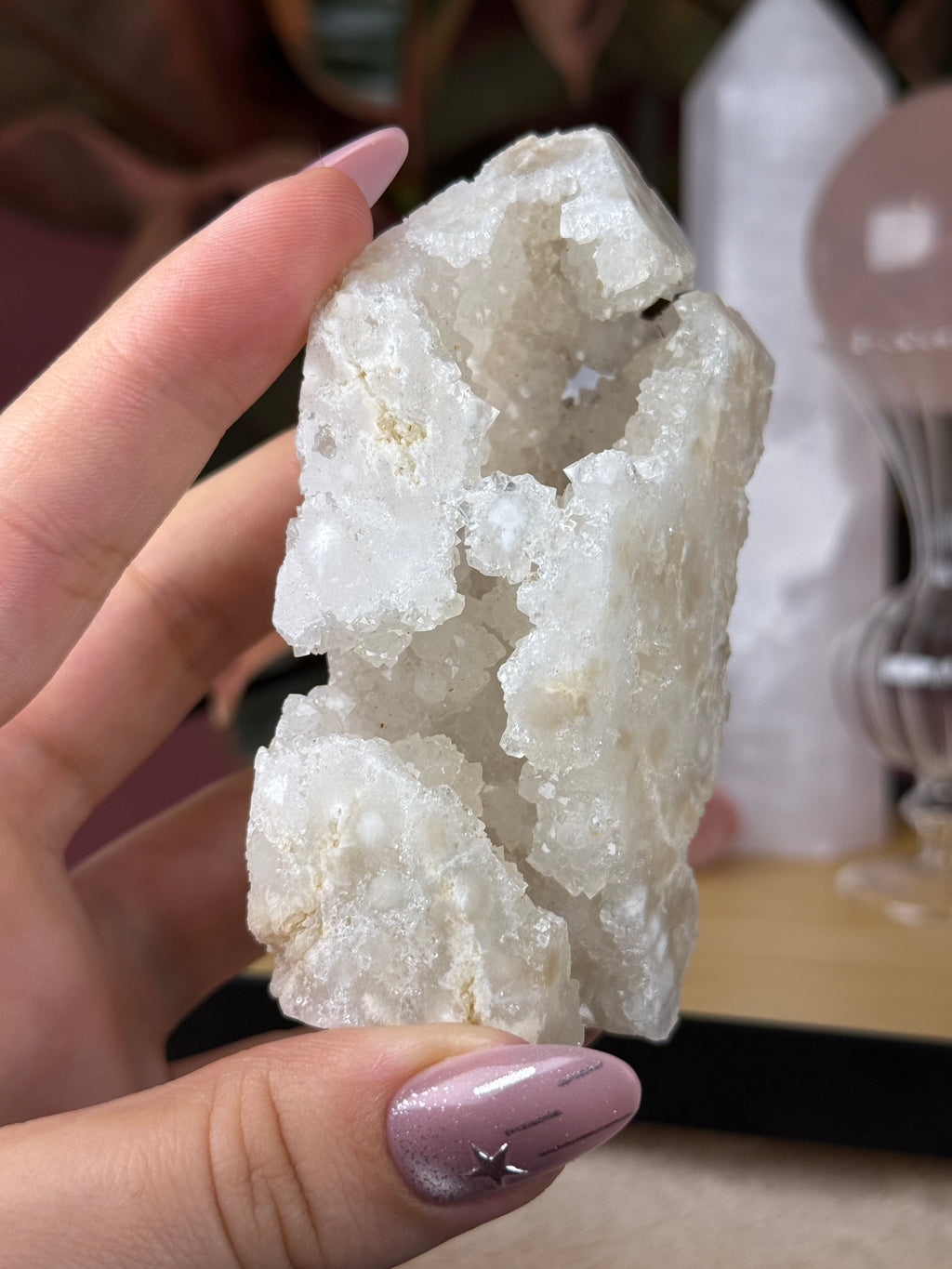 Druzy Calcite | Quartz Obelisk "How The Hell Is She Alive?"