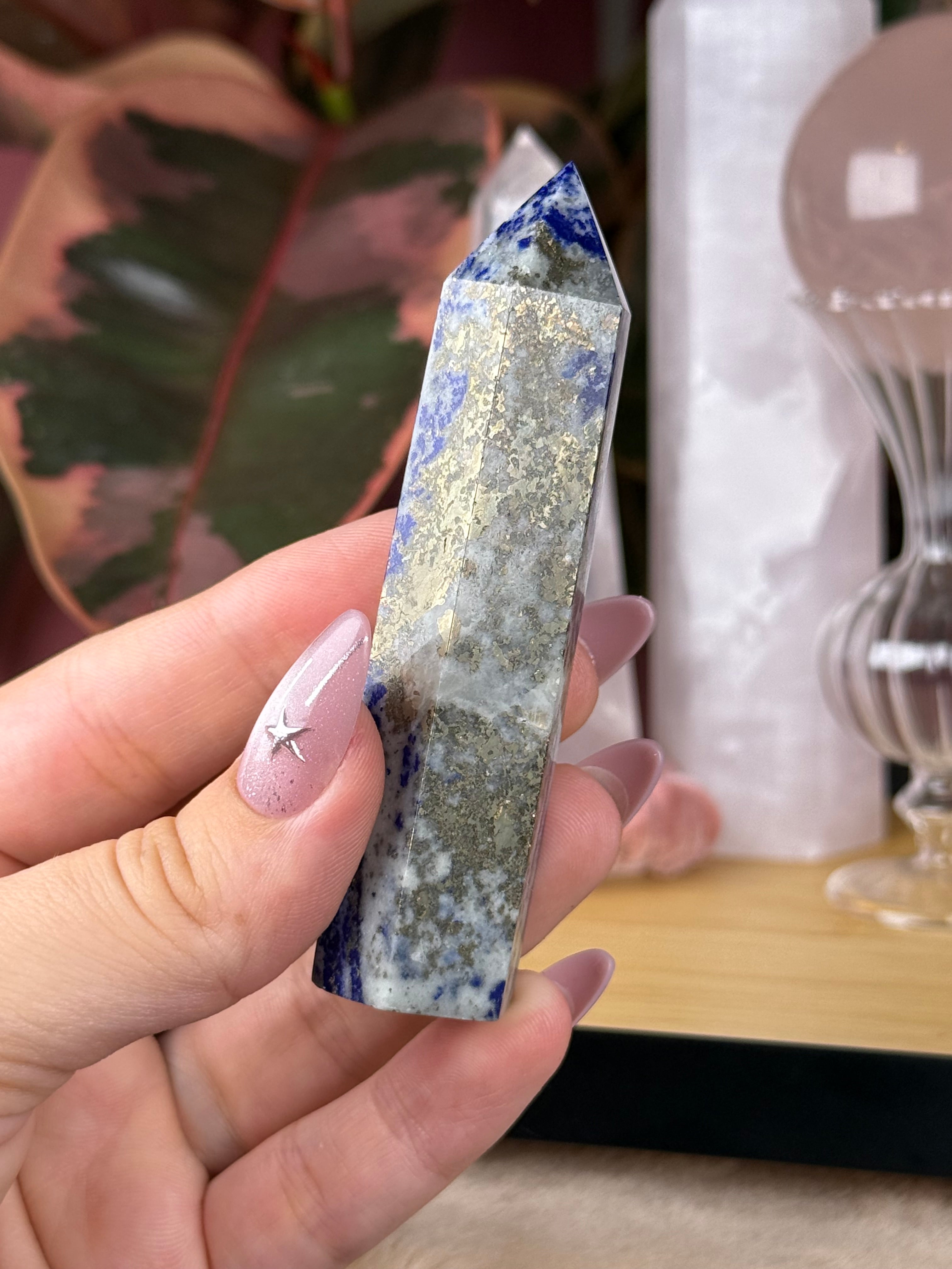 Lapis Lazuli, Pyrite & Rare Afghanite Tower