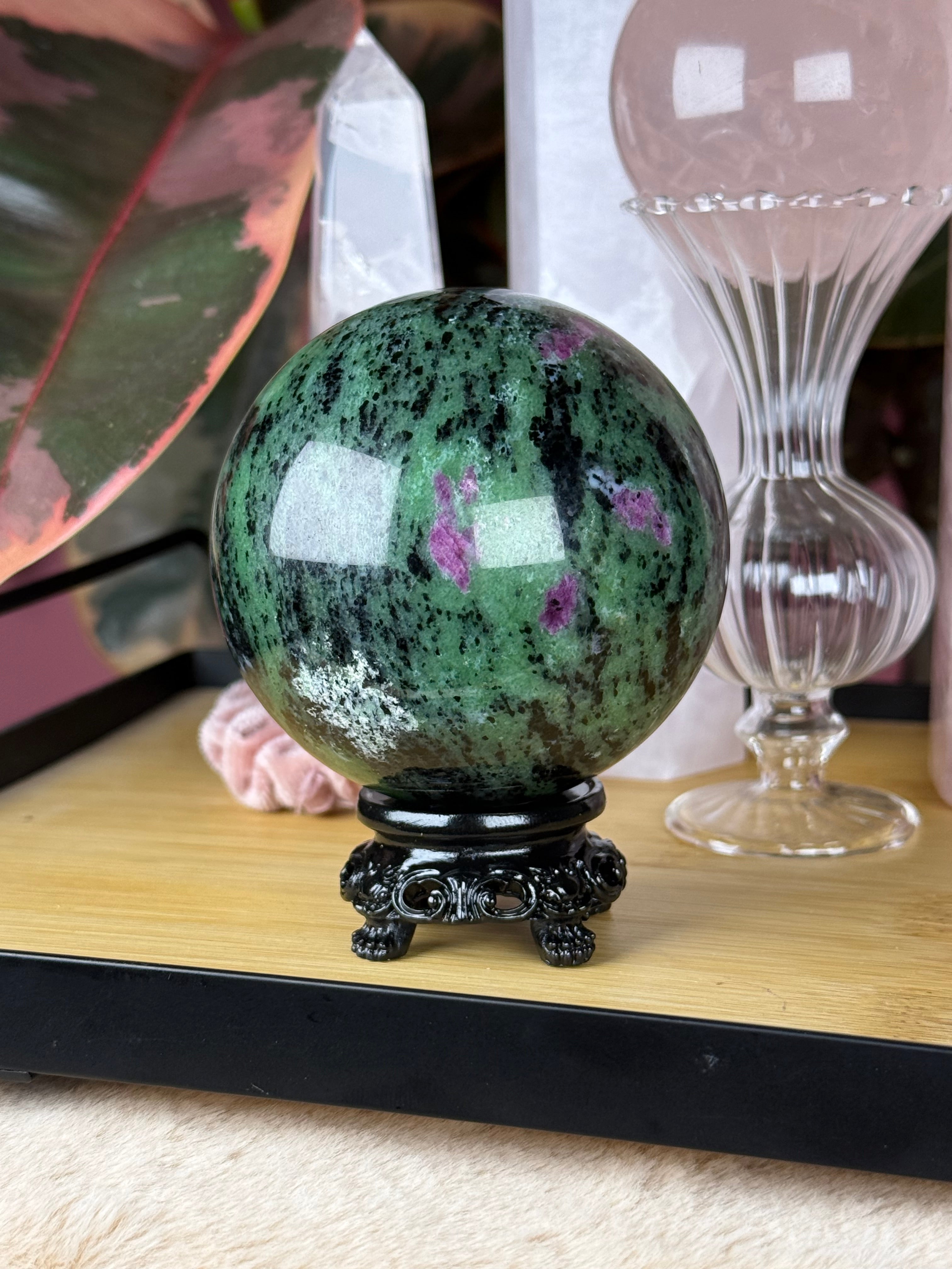 Ruby Zoisite UV Reactive Sphere